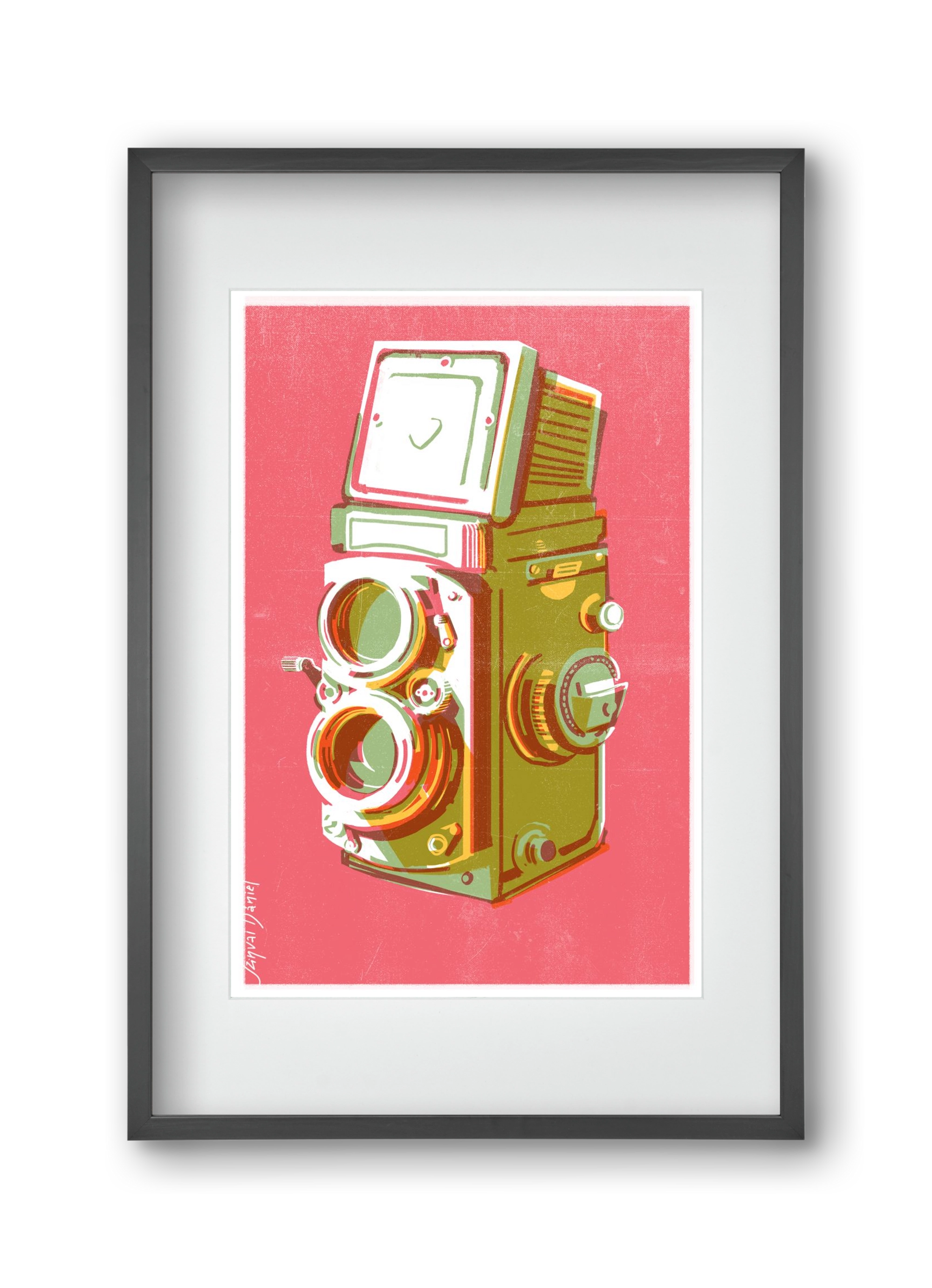 Camera, 30x45 cm (20x30 cm), Fekete keret, paszpartuval