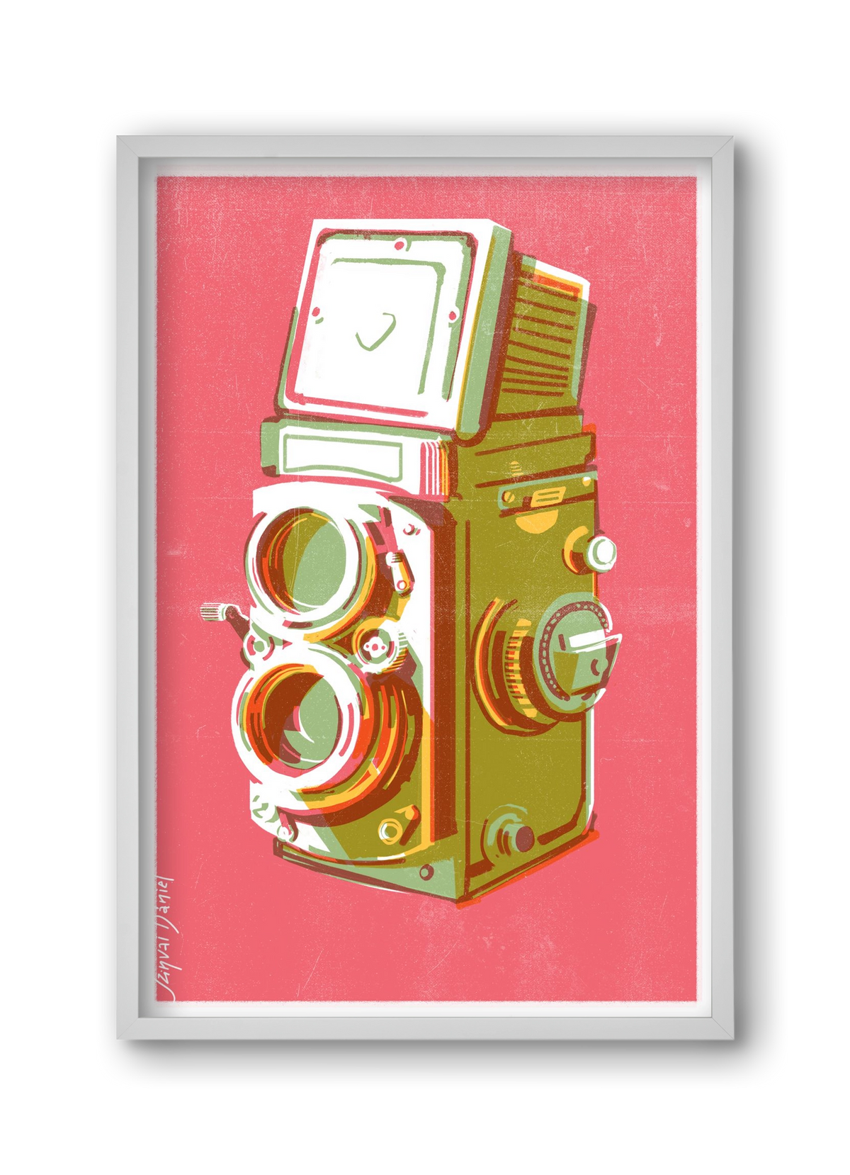 Camera, 30x45 cm (30x45 cm), Fehér keret