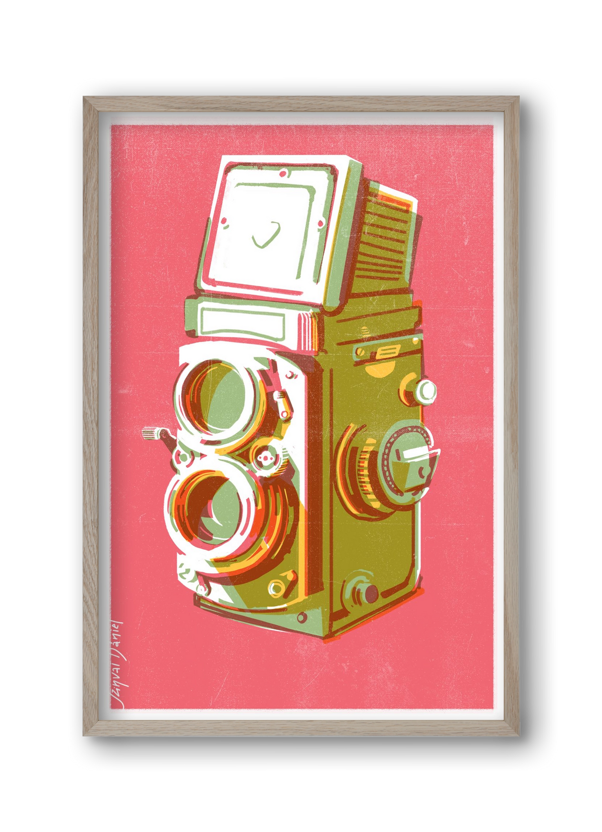 Camera, 30x45 cm (30x45 cm), Tölgy keret