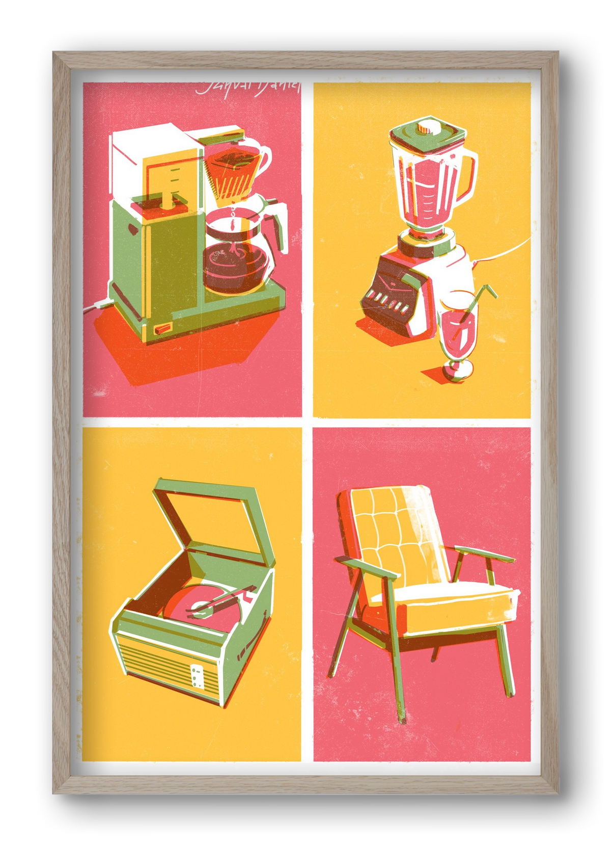 Machines, 40x60 cm (40x60 cm), Tölgy keret