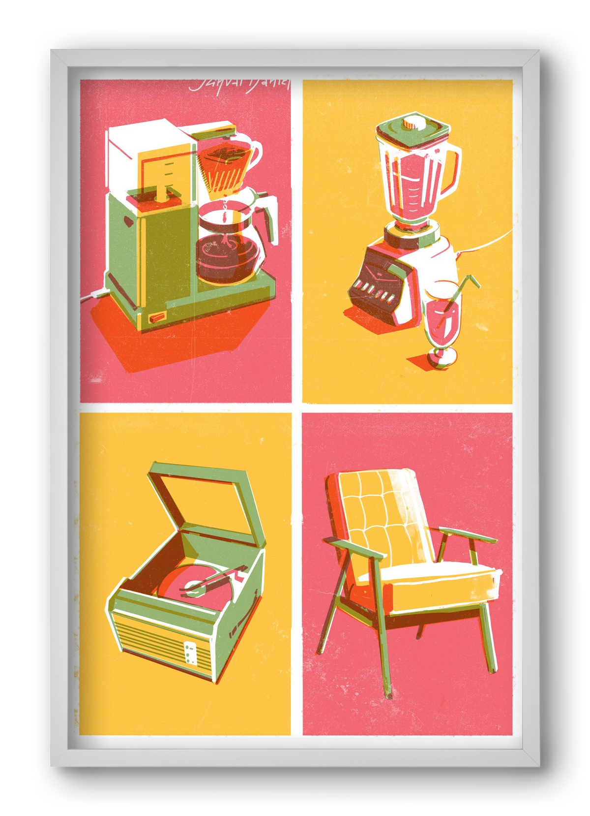 Machines, 40x60 cm (40x60 cm), Fehér keret