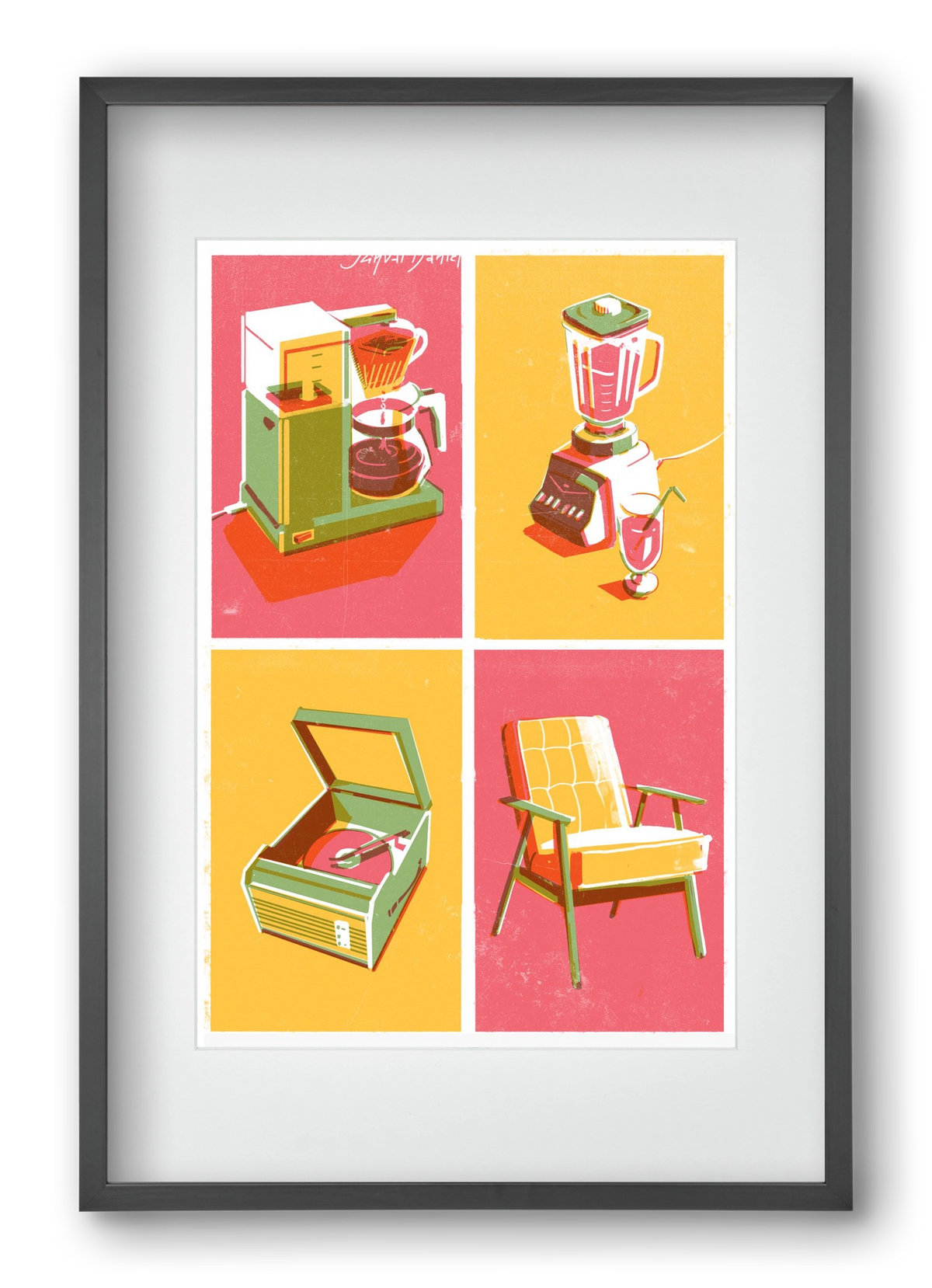 Machines, 40x60 cm (30x45 cm), Fekete keret, paszpartuval