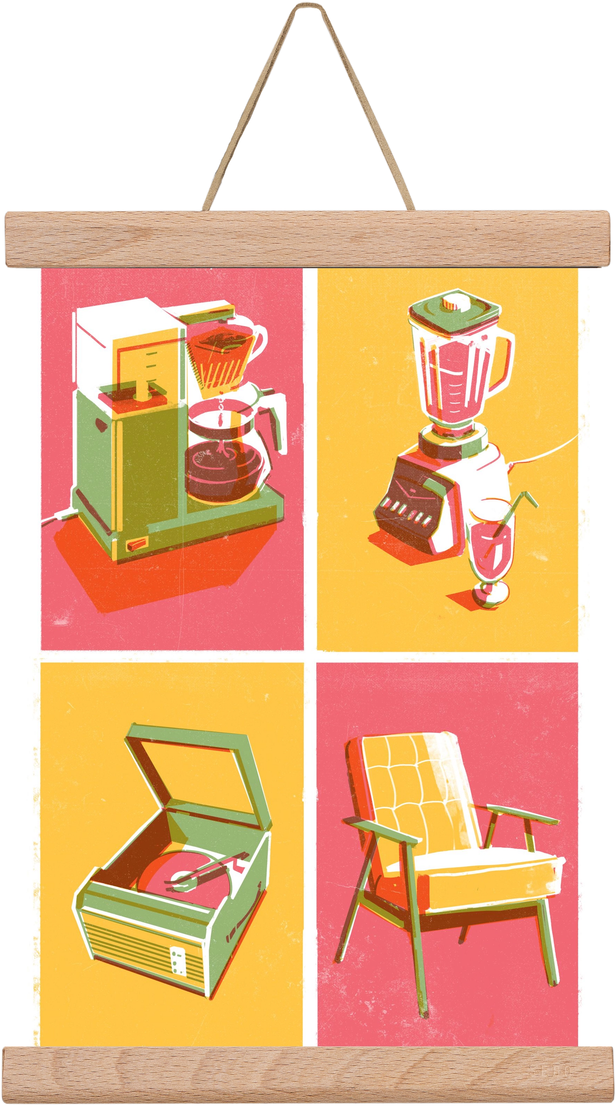 Machines, 20x30 cm (20x30 cm), Tölgy akasztó