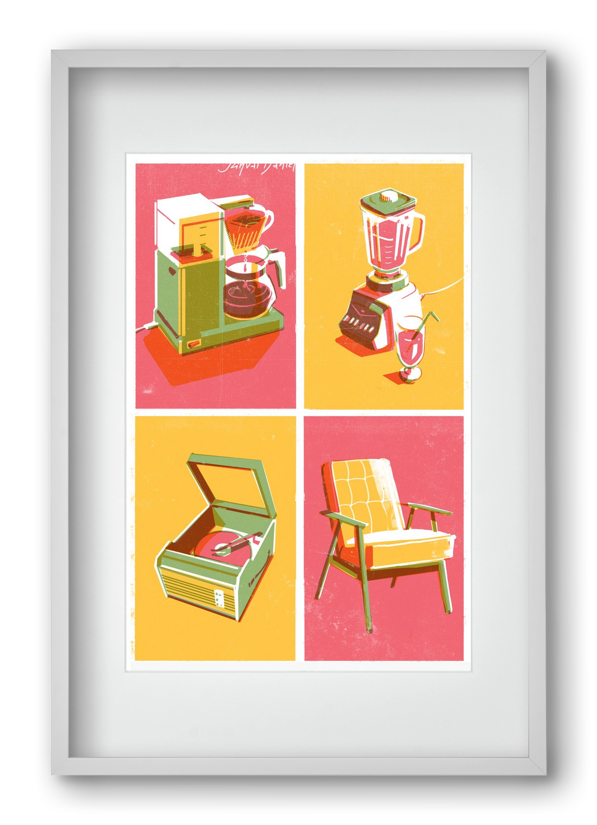 Machines, 40x60 cm (30x45 cm), Fehér keret, paszpartuval