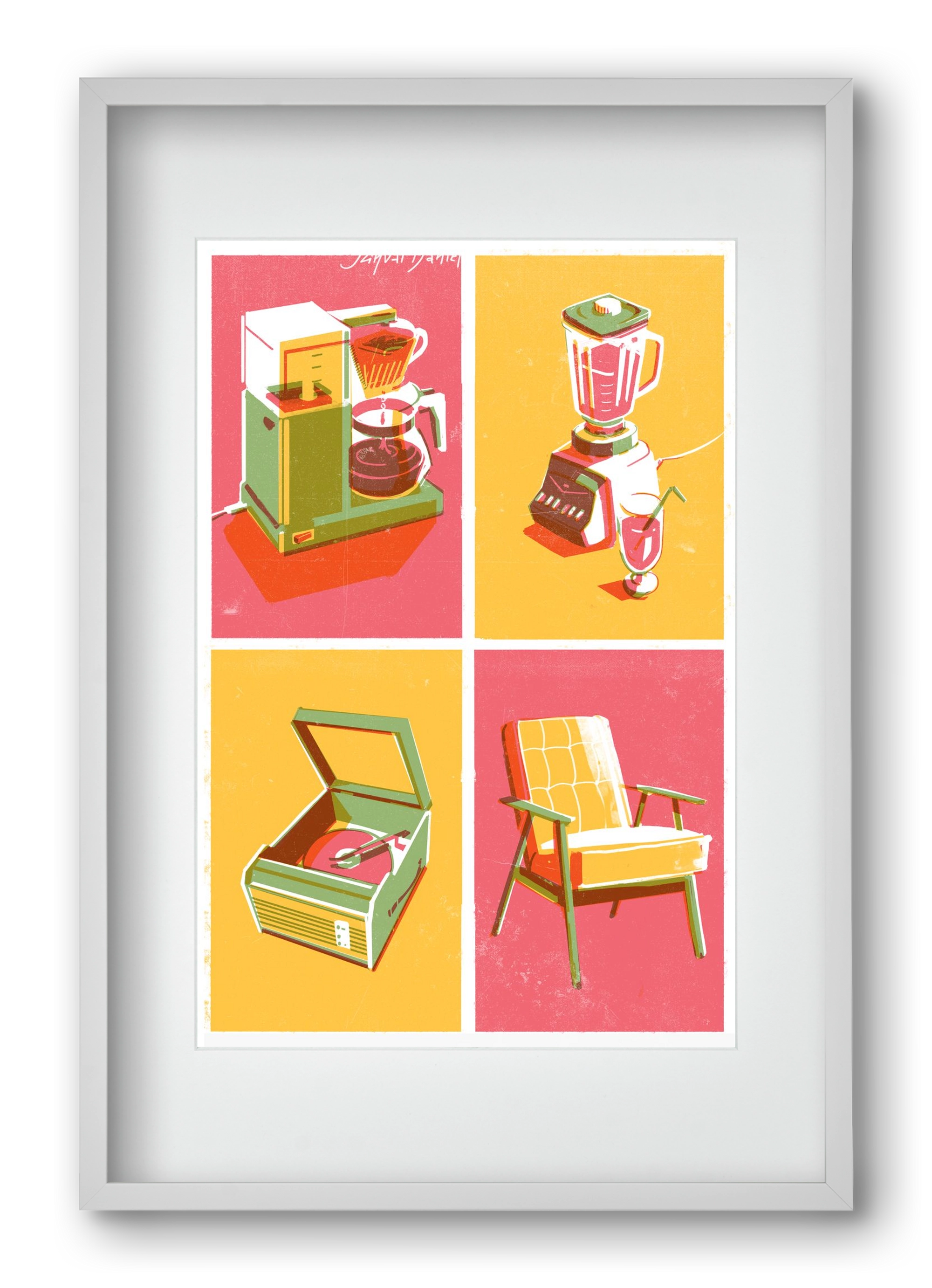 Machines, 40x60 cm (30x45 cm), Fehér keret, paszpartuval