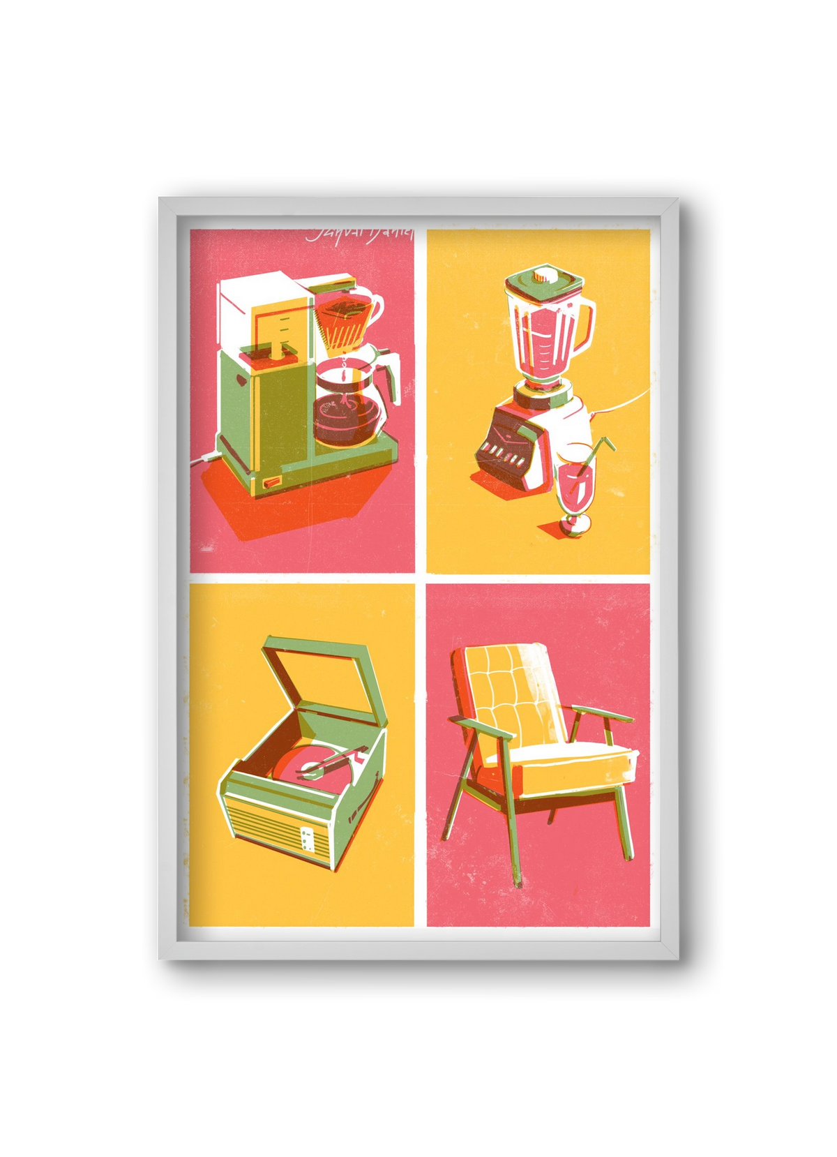 Machines, 20x30 cm (20x30 cm), Fehér keret