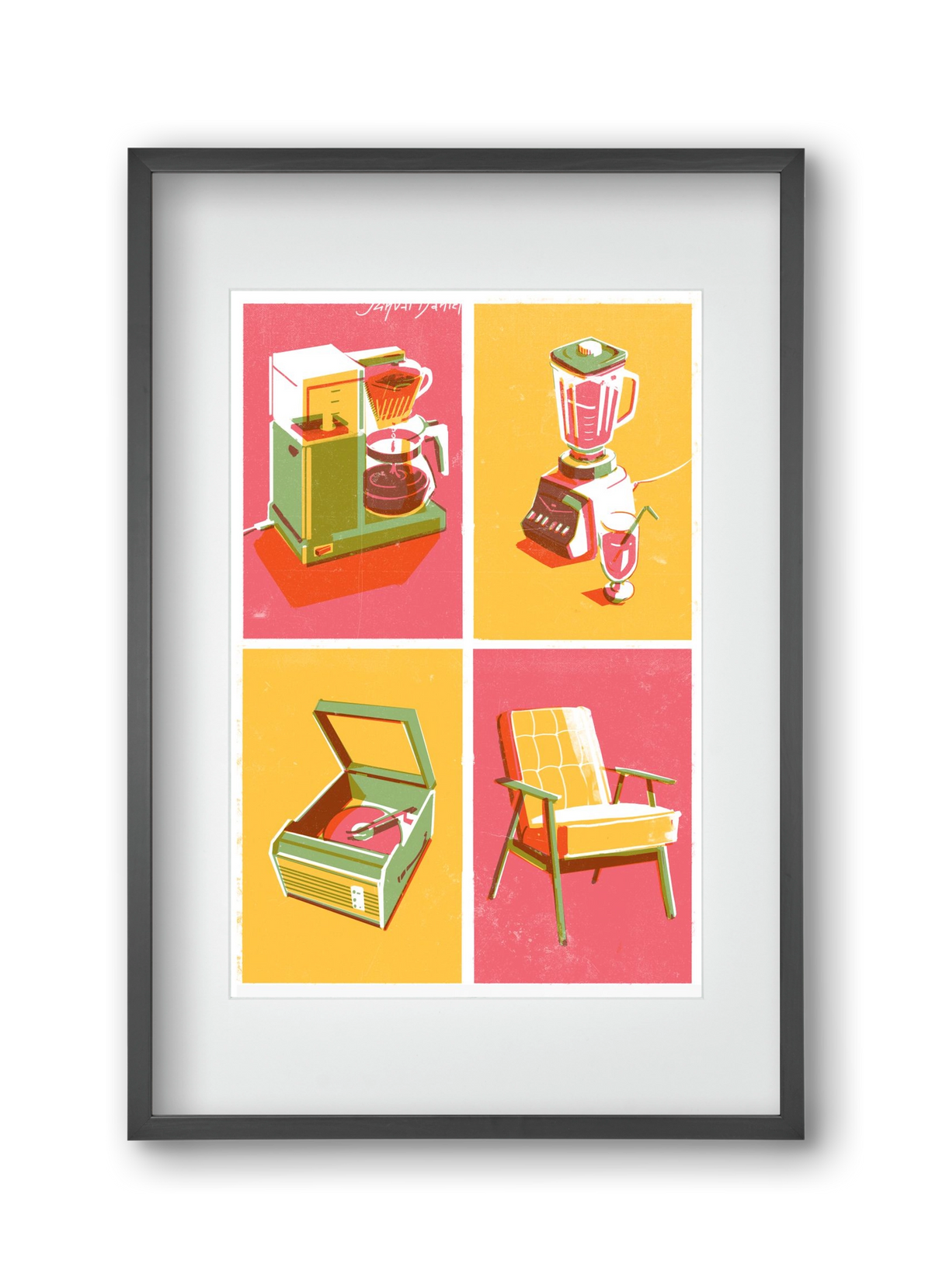 Machines, 30x45 cm (20x30 cm), Fekete keret, paszpartuval