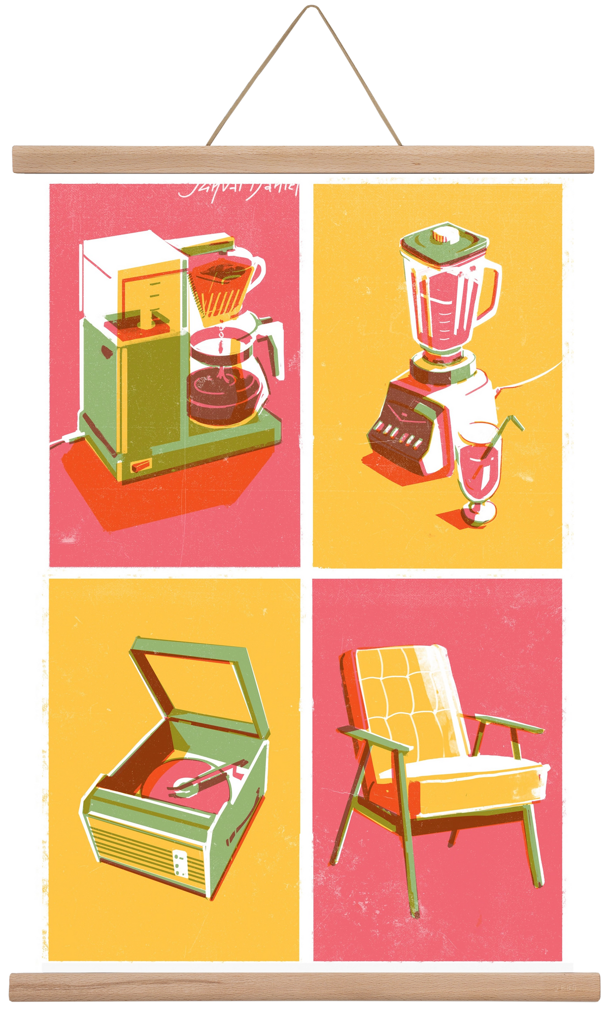 Machines, 40x60 cm (40x60 cm), Tölgy akasztó