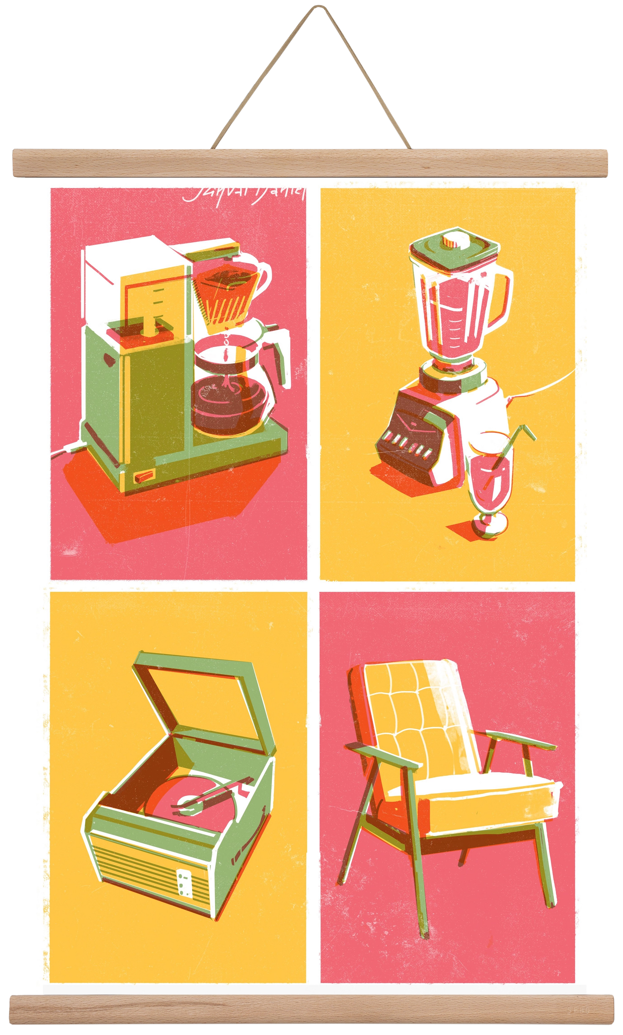 Machines, 40x60 cm (40x60 cm), Tölgy akasztó