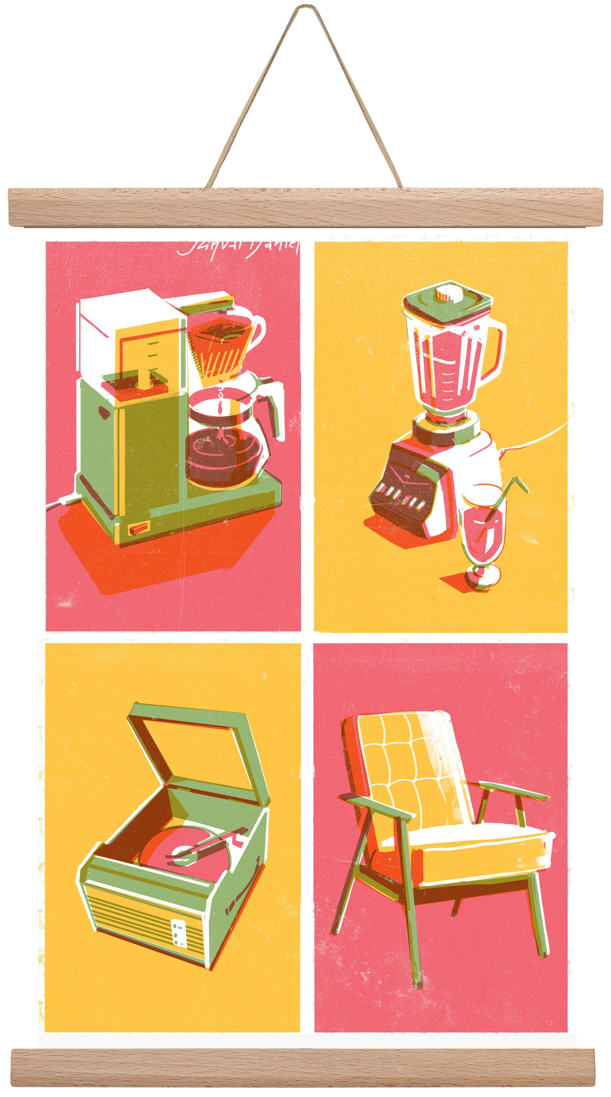 Machines, 30x45 cm (30x45 cm), Tölgy akasztó