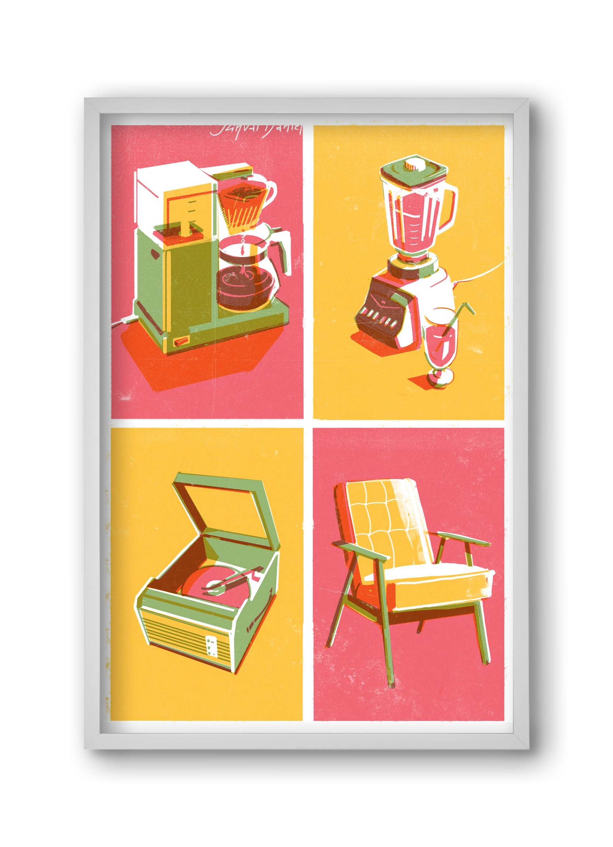 Machines, 30x45 cm (30x45 cm), Fehér keret