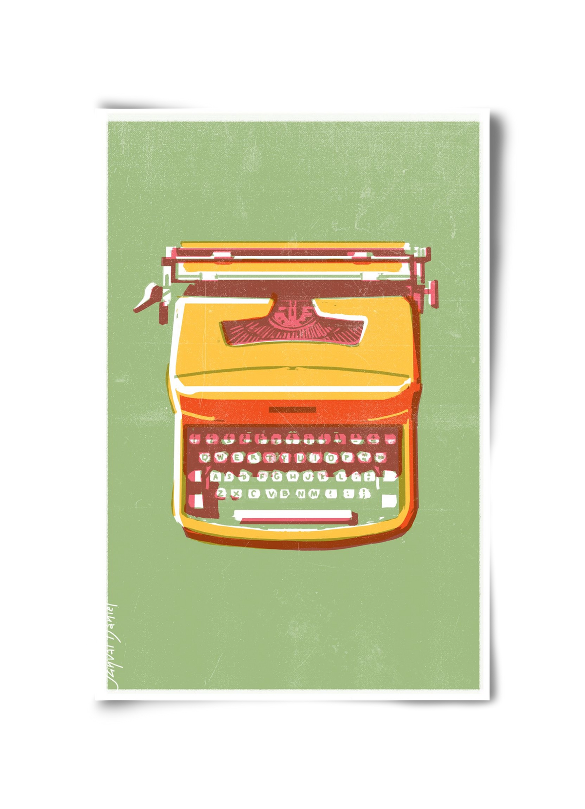 Typewriter, 30x45 cm, Keret nélkül