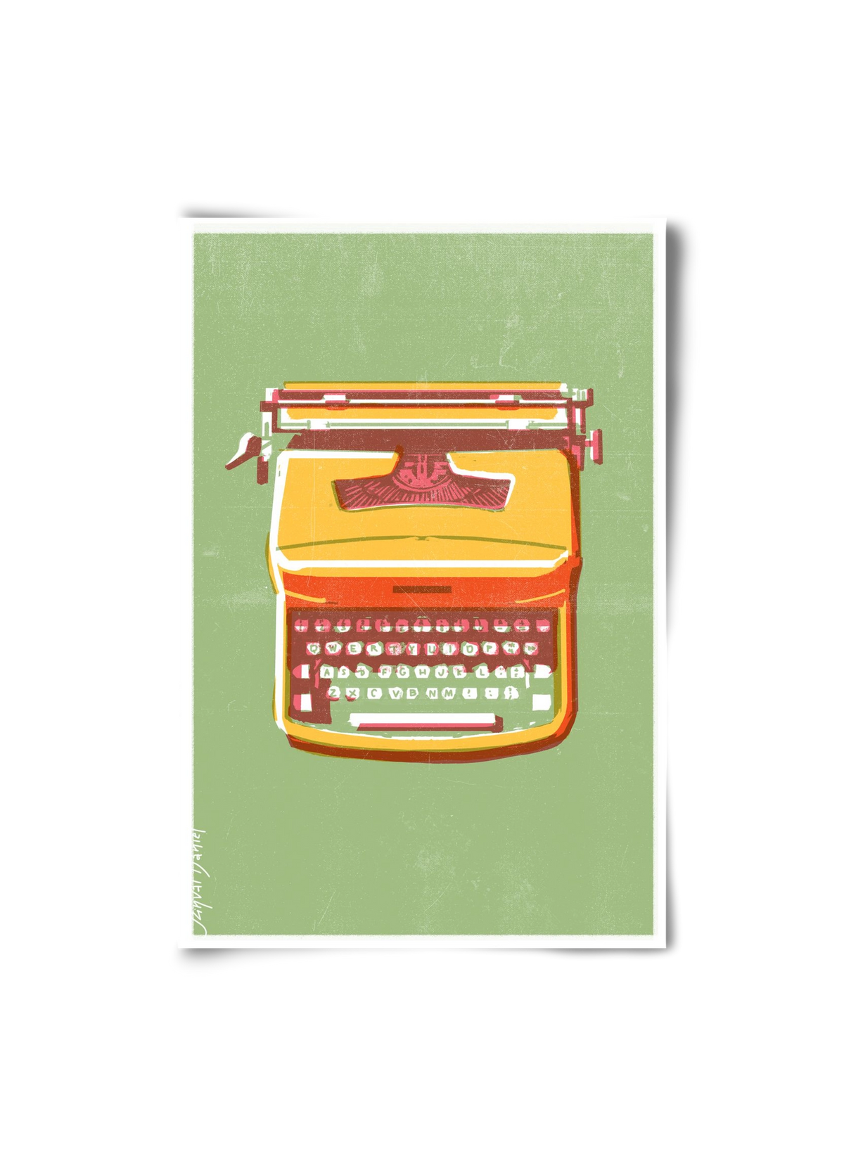 Typewriter, 20x30 cm, Keret nélkül