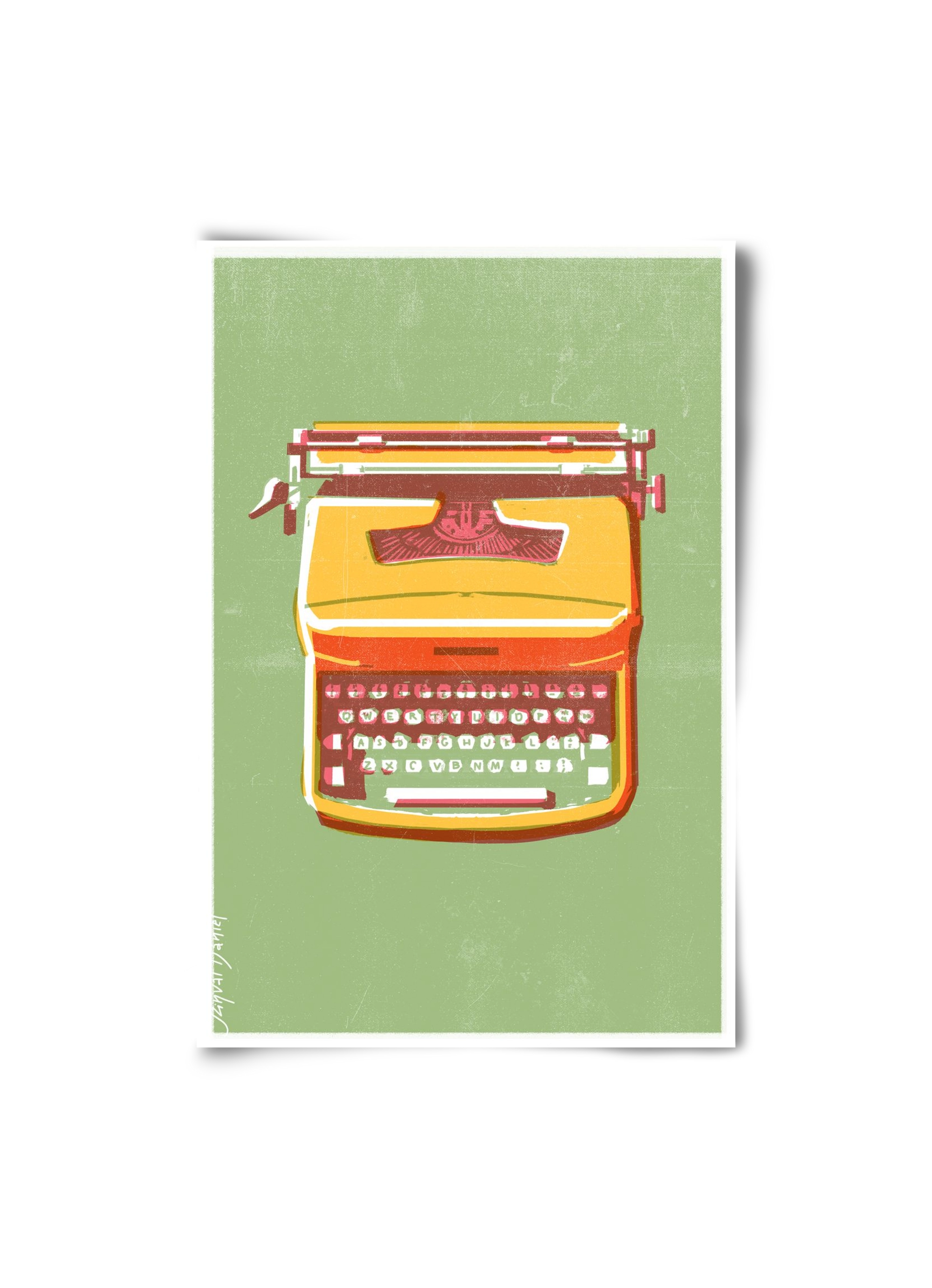 Typewriter, 20x30 cm, Keret nélkül