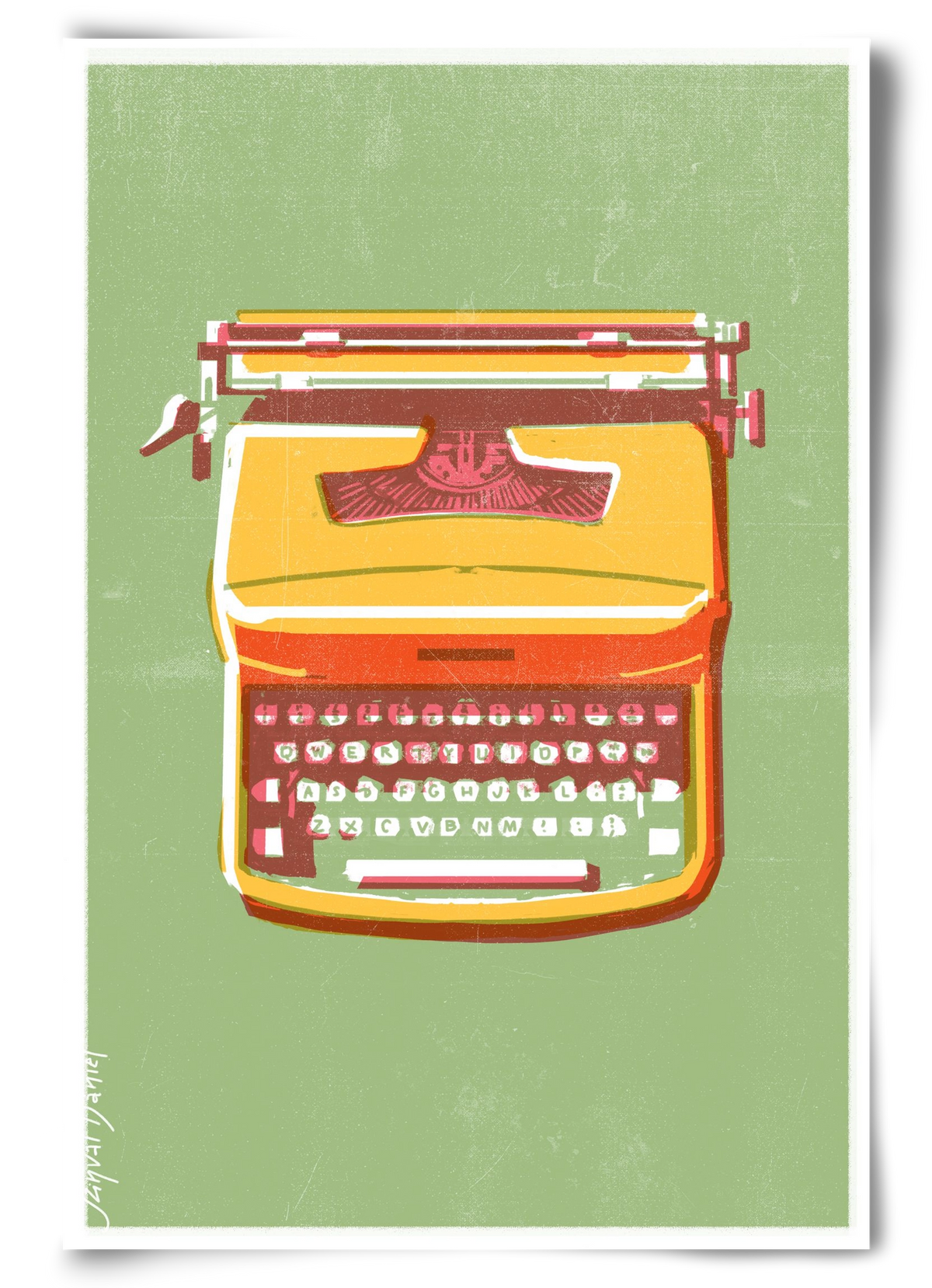 Typewriter, 60x90 cm, Keret nélkül