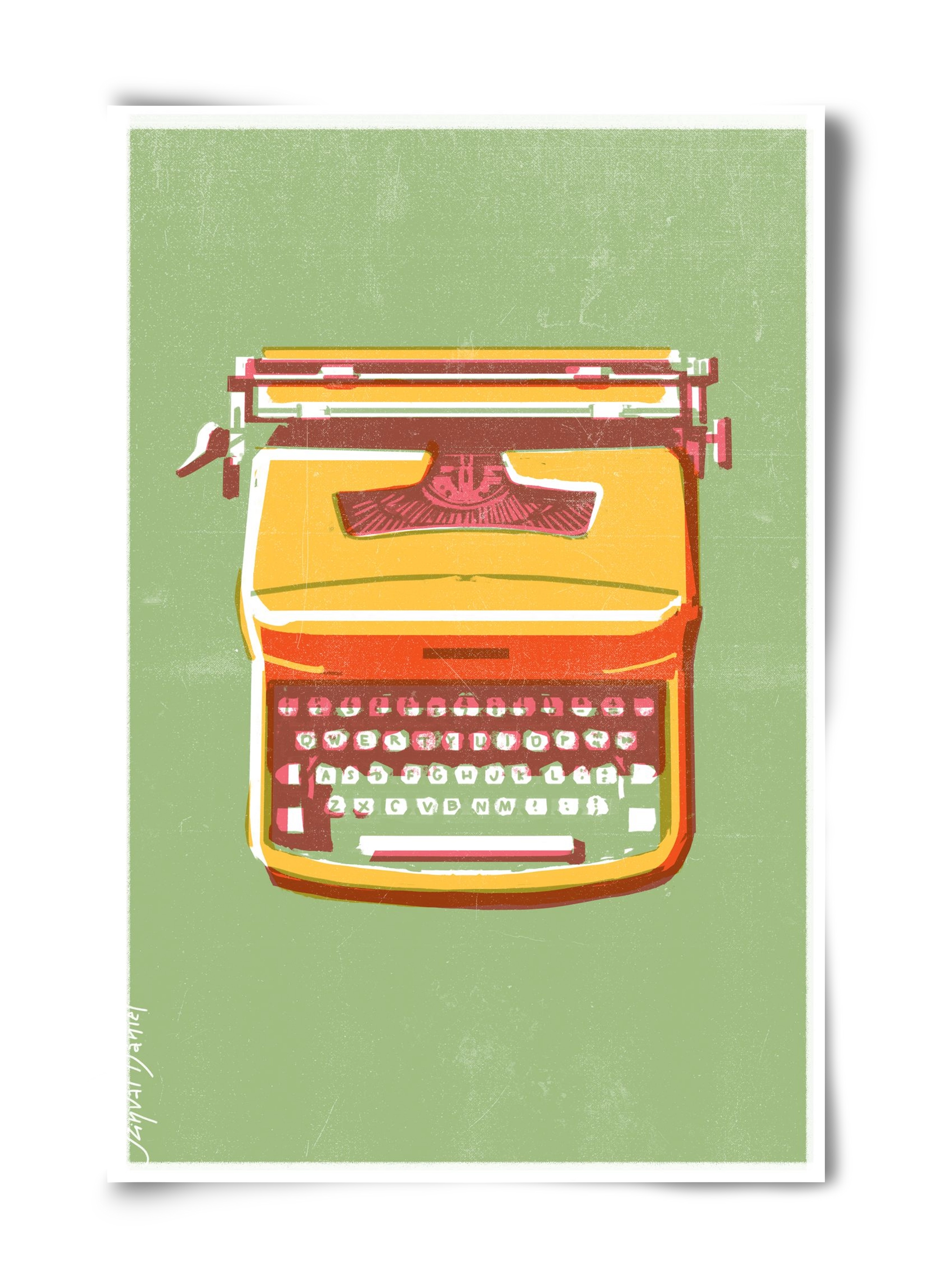 Typewriter, 40x60 cm, Keret nélkül