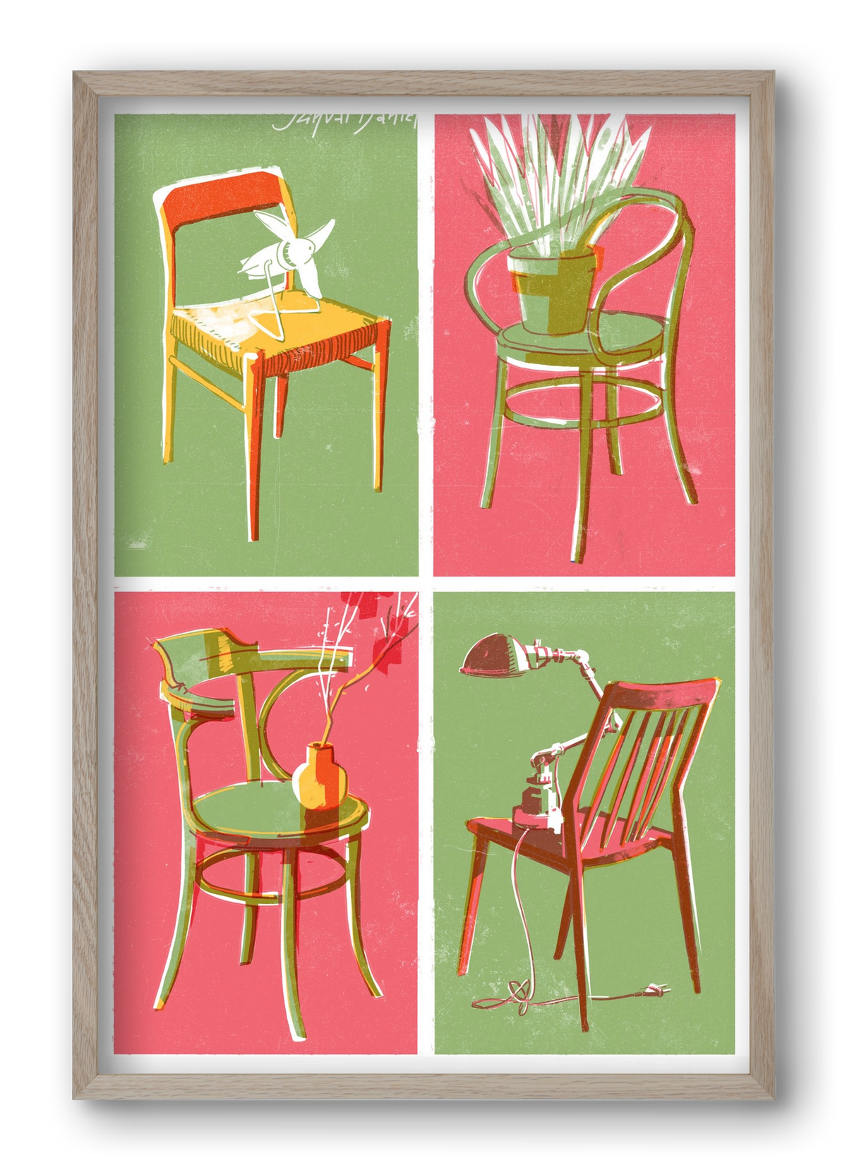 Chairs, 40x60 cm (40x60 cm), Tölgy keret