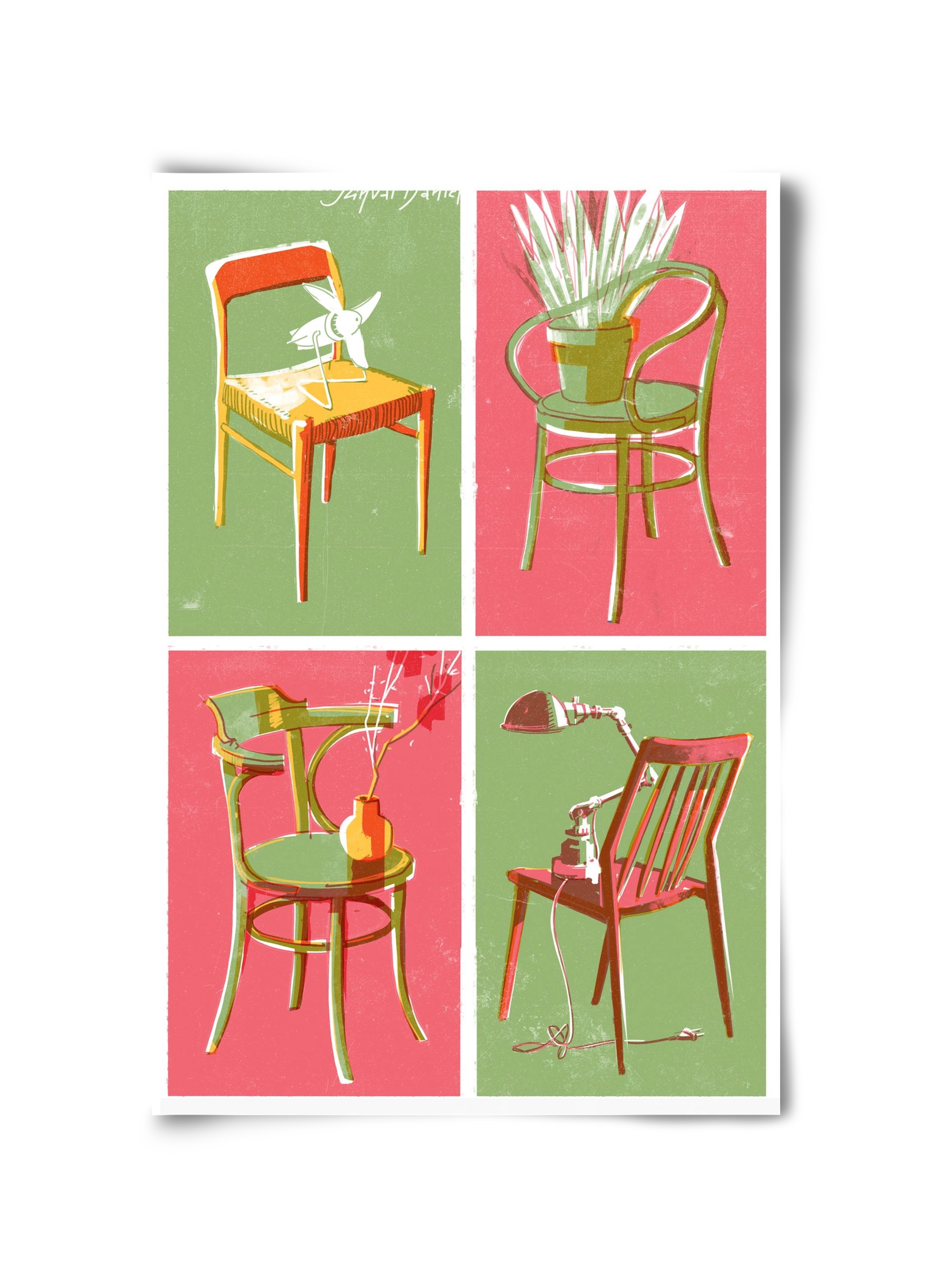 Chairs, 30x45 cm, Keret nélkül