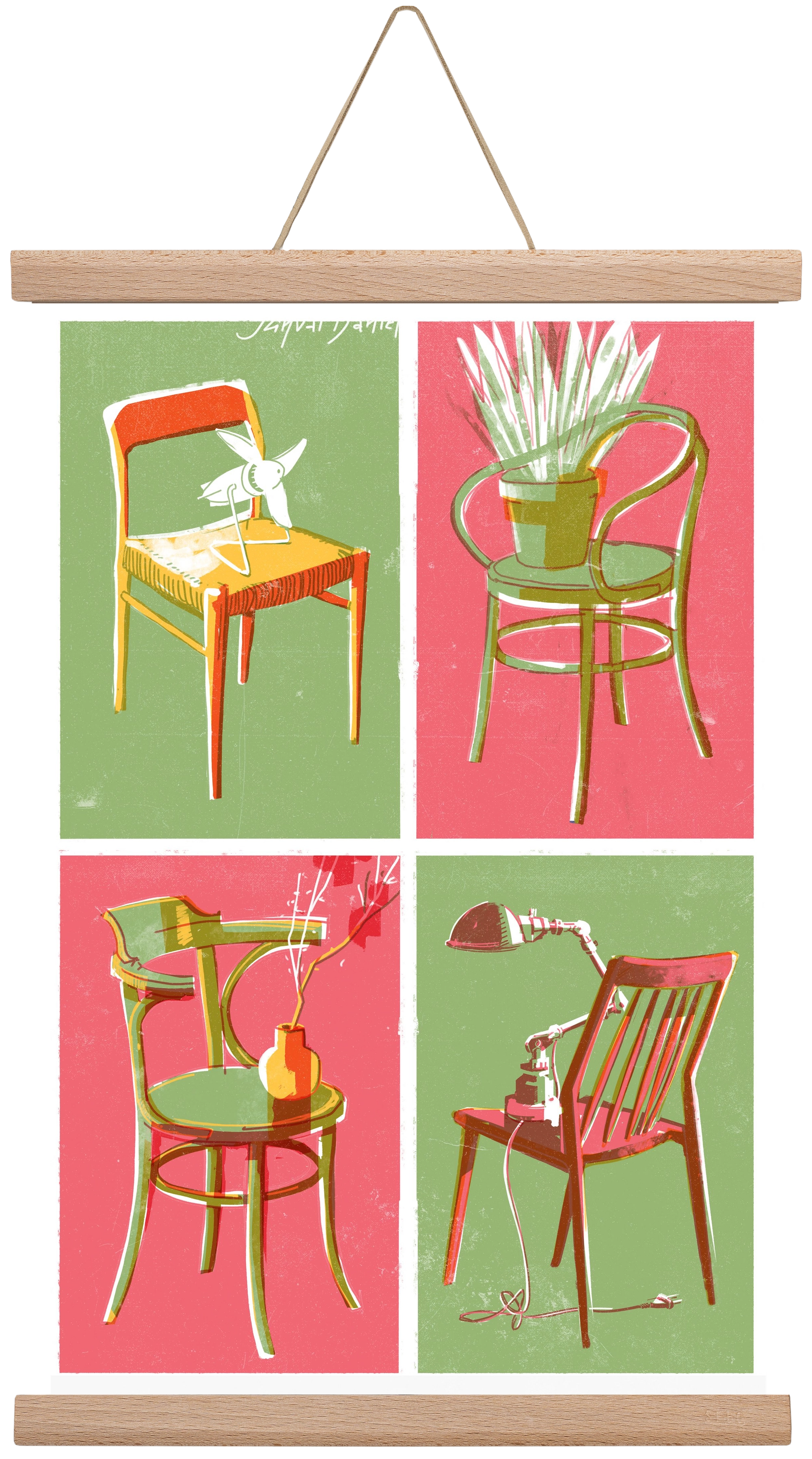 Chairs, 30x45 cm (30x45 cm), Tölgy akasztó