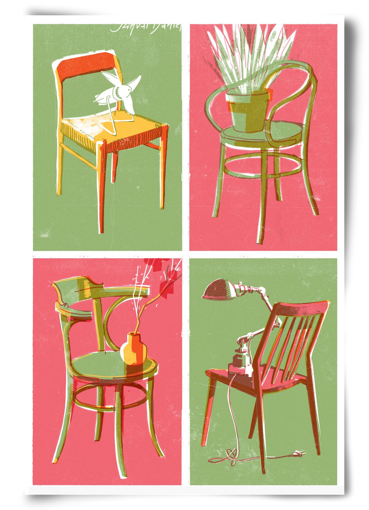 Chairs, 60x90 cm, Keret nélkül