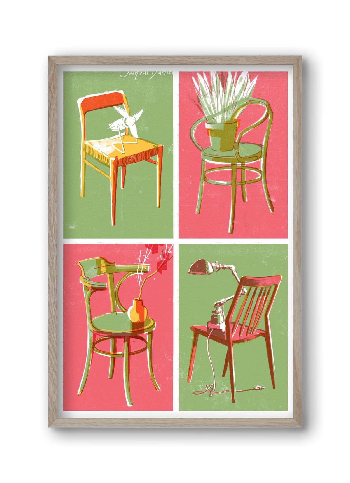Chairs, 30x45 cm (30x45 cm), Tölgy keret