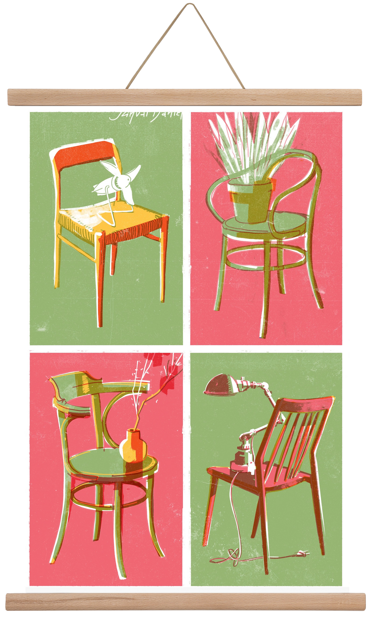 Chairs, 40x60 cm (40x60 cm), Tölgy akasztó