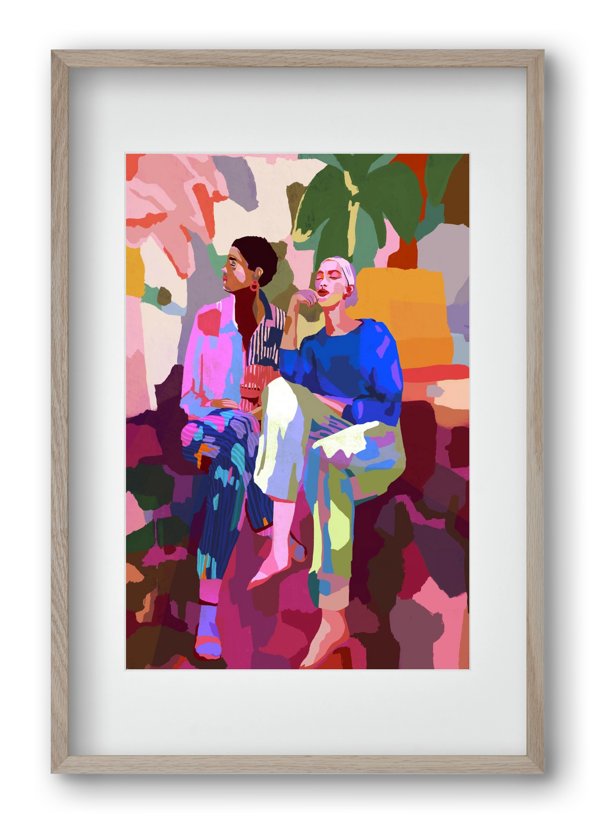 Just chillin’, 40x60 cm (30x45 cm), Tölgy keret, paszpartuval