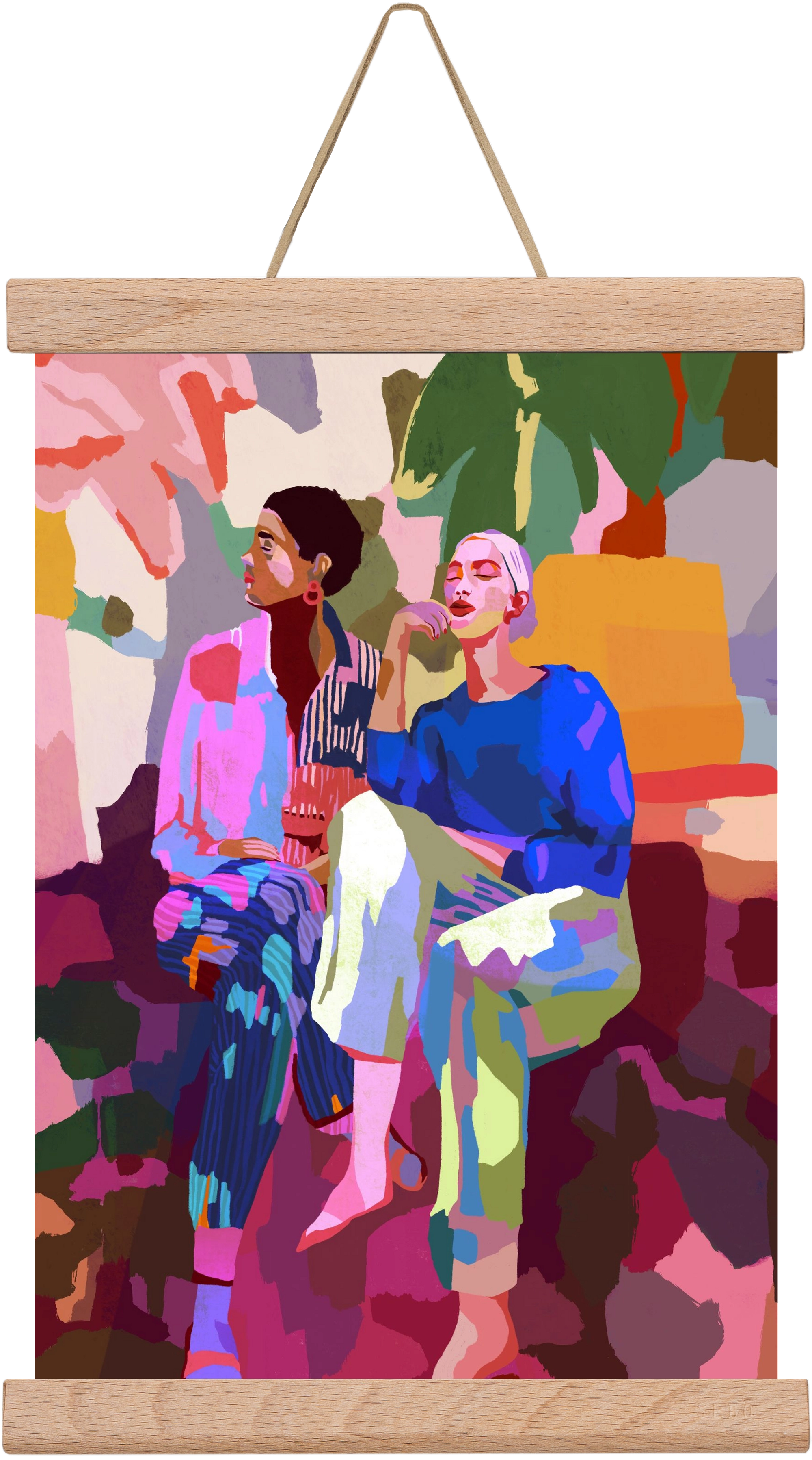 Just chillin’, 20x30 cm (20x30 cm), Tölgy akasztó