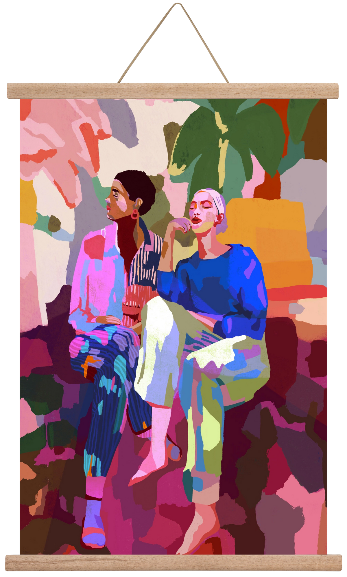 Just chillin’, 40x60 cm (40x60 cm), Tölgy akasztó