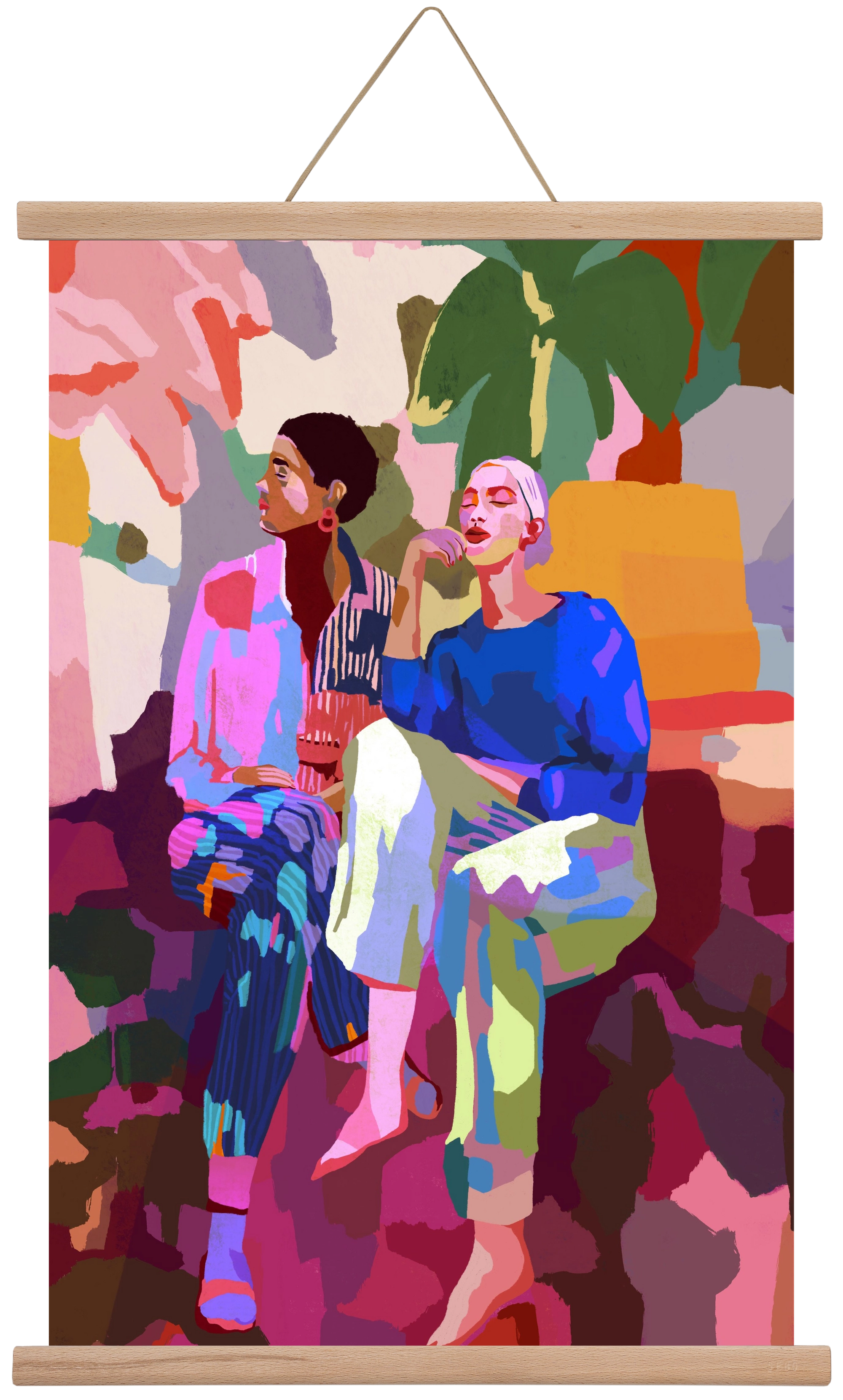 Just chillin’, 40x60 cm (40x60 cm), Tölgy akasztó