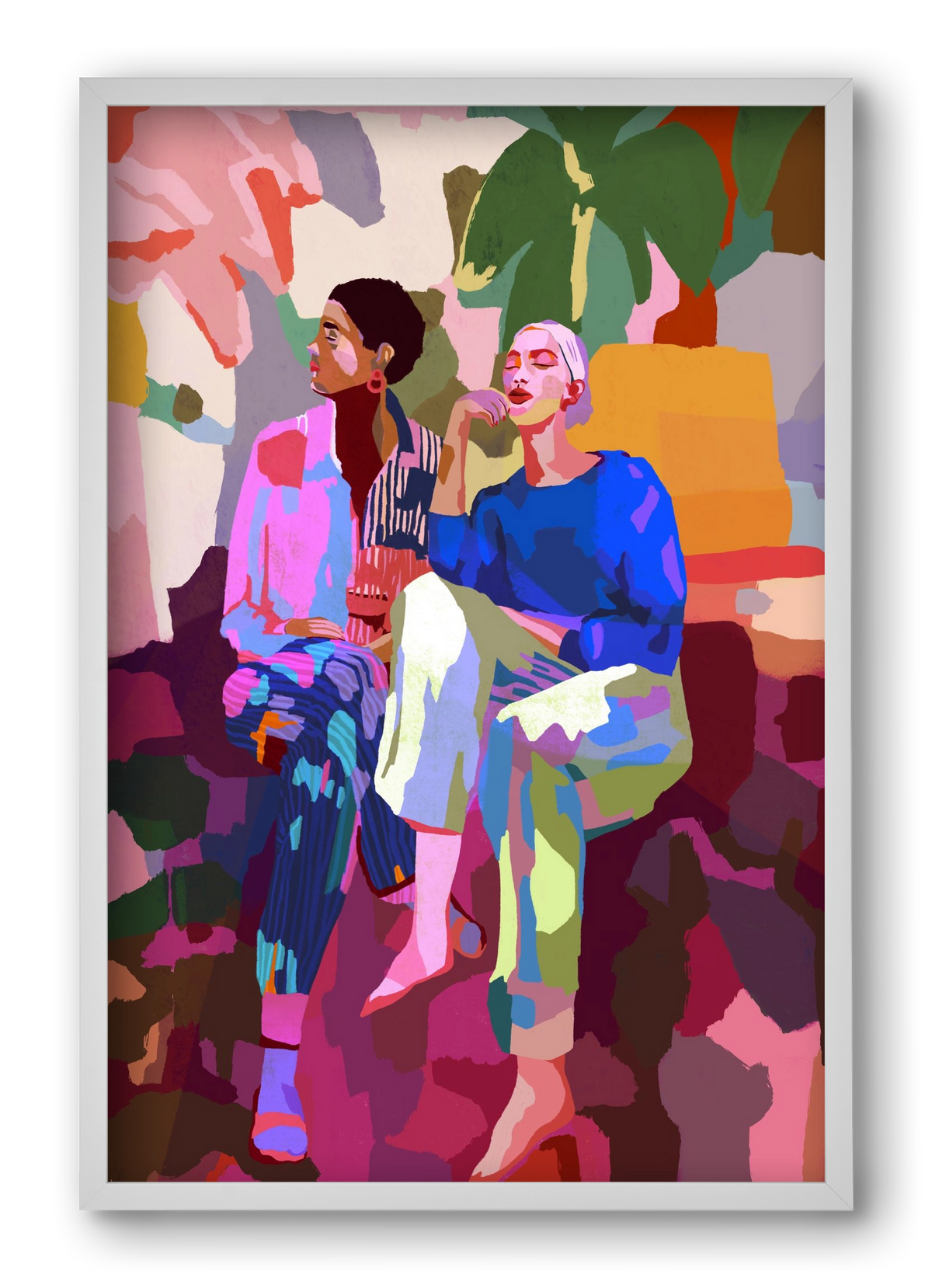 Just chillin’, 40x60 cm (40x60 cm), Fehér keret