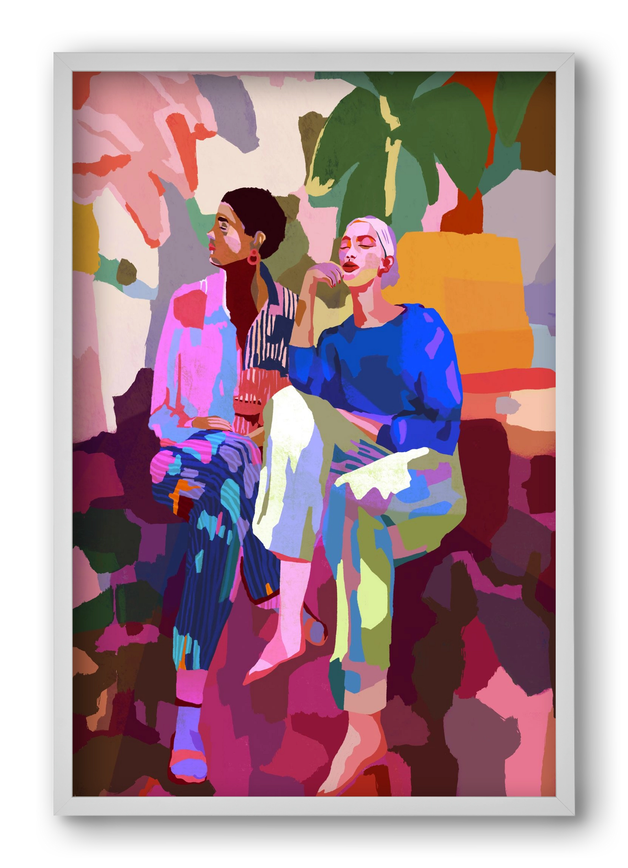 Just chillin’, 40x60 cm (40x60 cm), Fehér keret