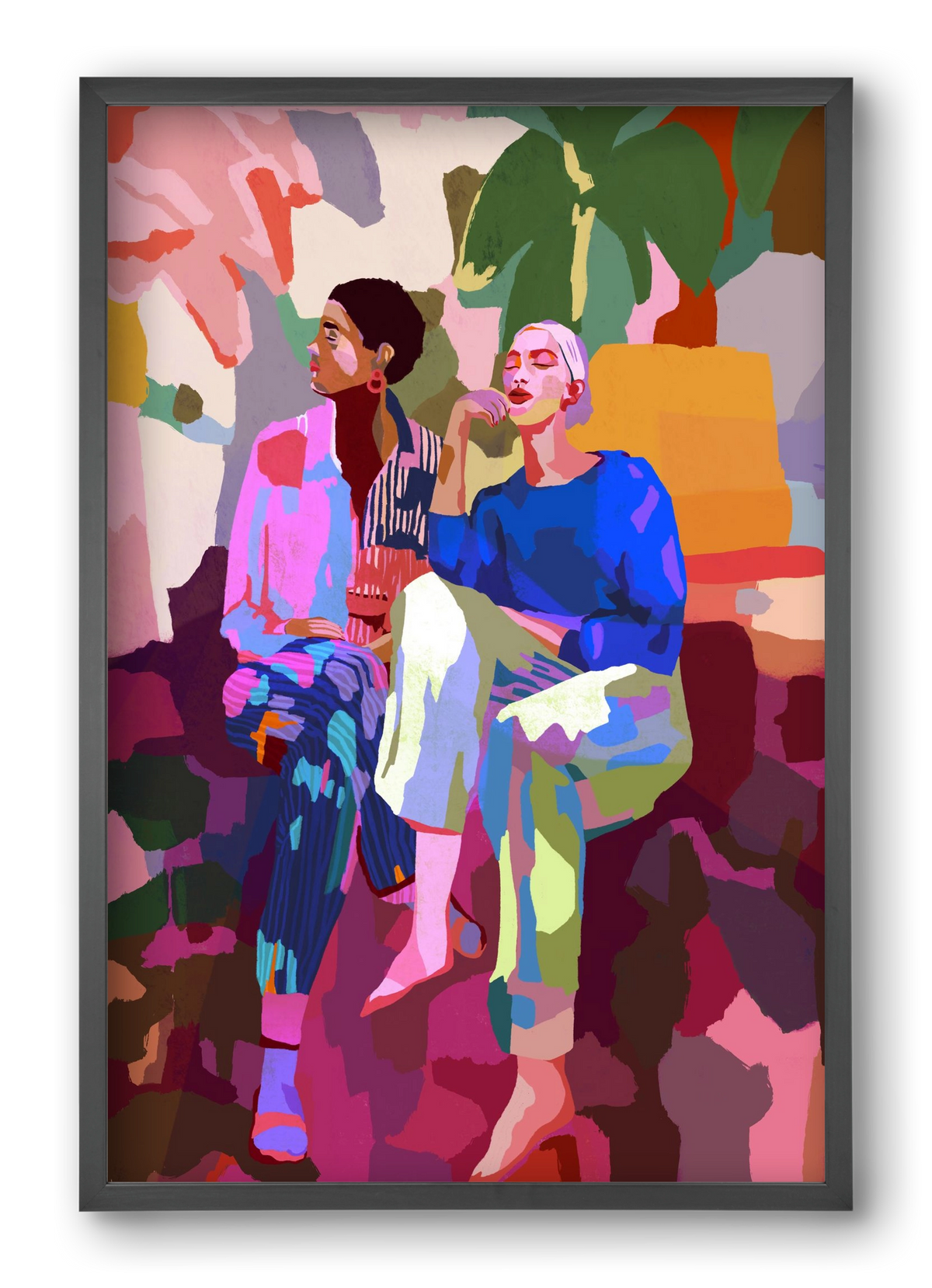 Just chillin’, 40x60 cm (40x60 cm), Fekete keret