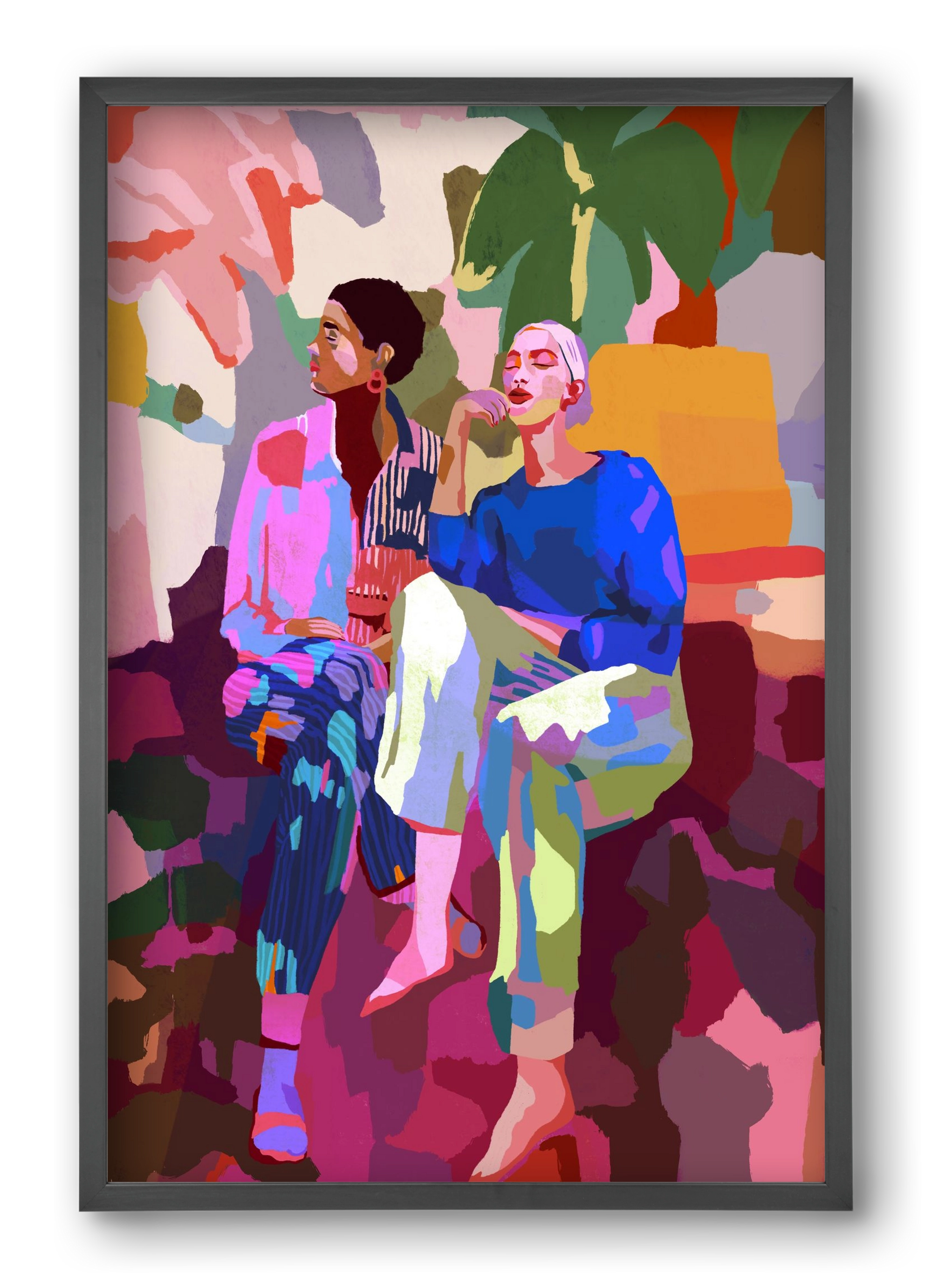 Just chillin’, 40x60 cm (40x60 cm), Fekete keret