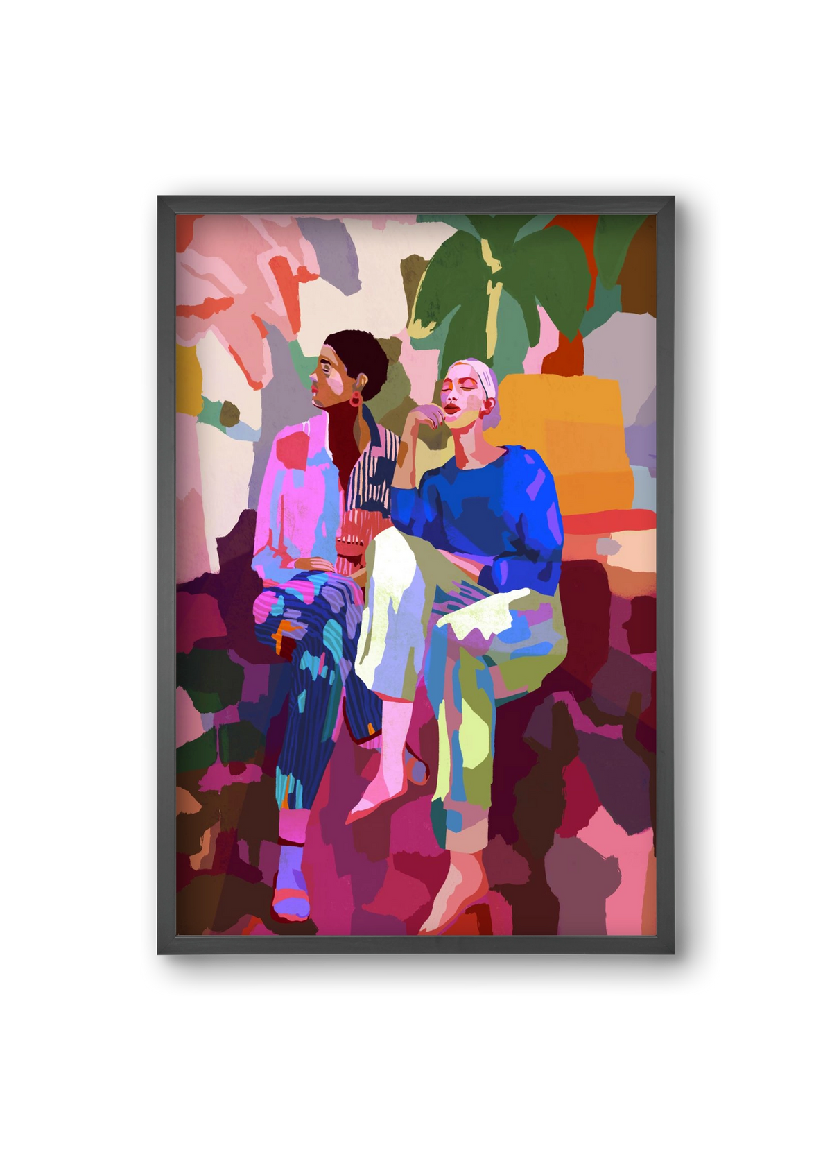 Just chillin’, 20x30 cm (20x30 cm), Fekete keret