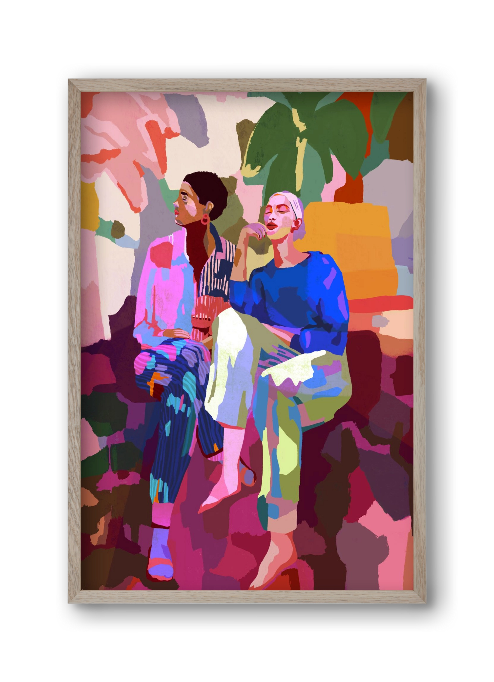 Just chillin’, 30x45 cm (30x45 cm), Tölgy keret