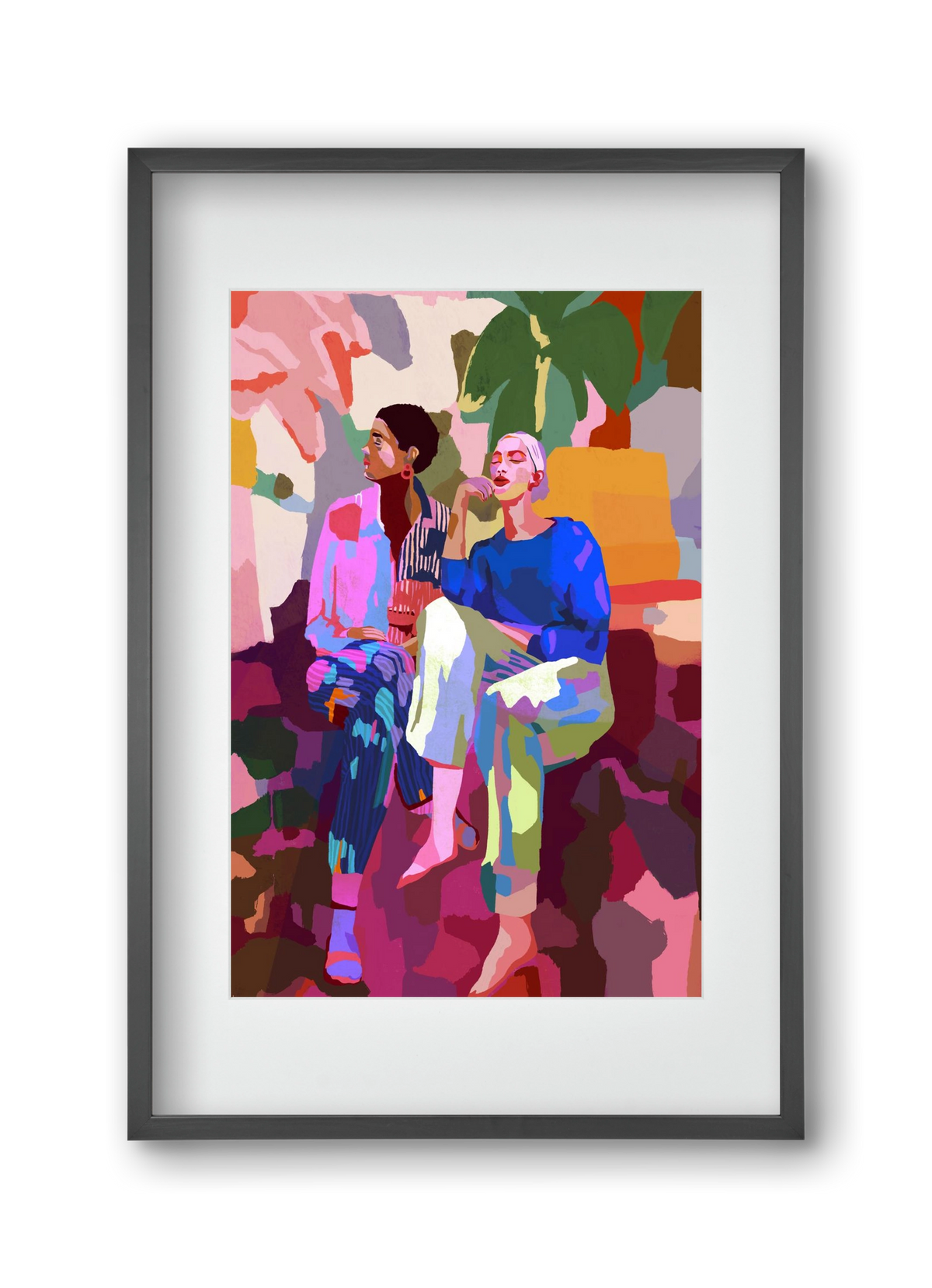 Just chillin’, 30x45 cm (20x30 cm), Fekete keret, paszpartuval