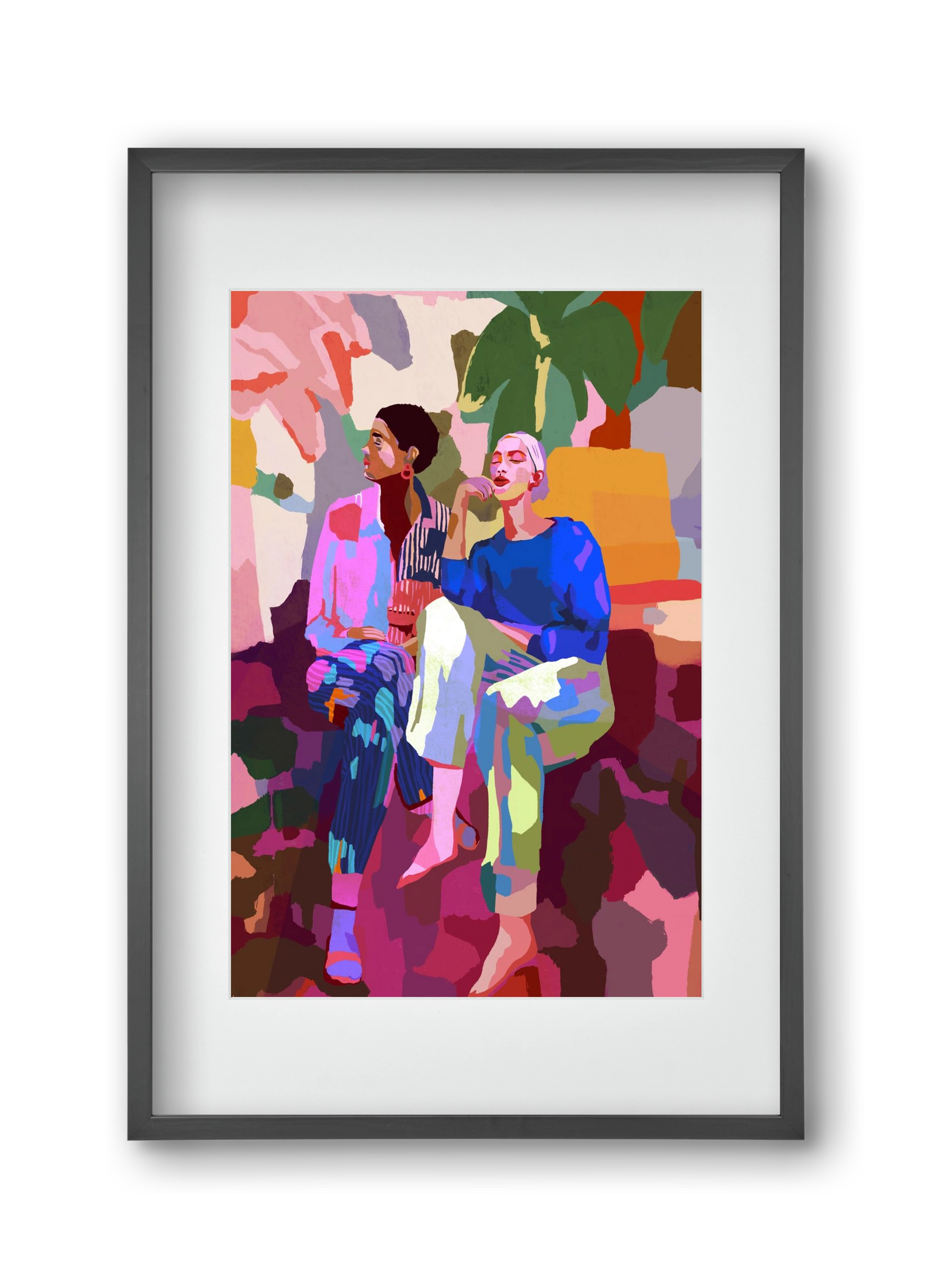 Just chillin’, 30x45 cm (20x30 cm), Fekete keret, paszpartuval