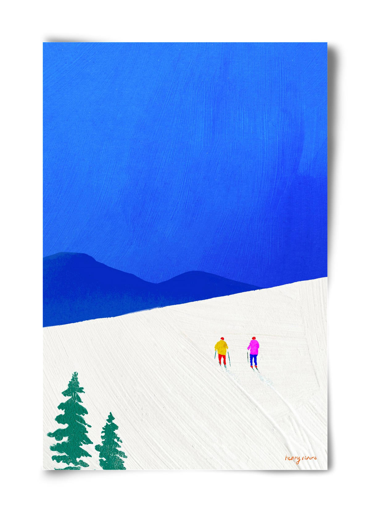 Ski buddies, 40x60 cm, Keret nélkül