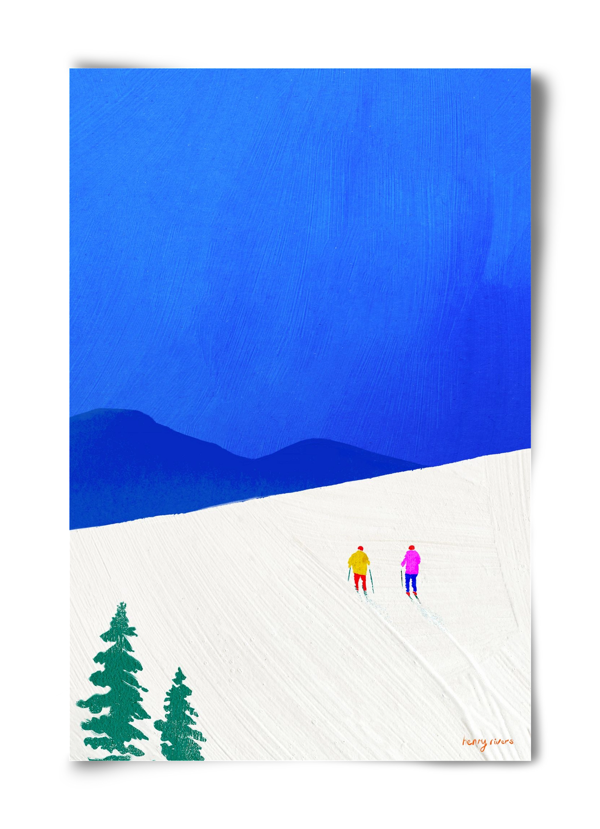 Ski buddies, 40x60 cm, Keret nélkül