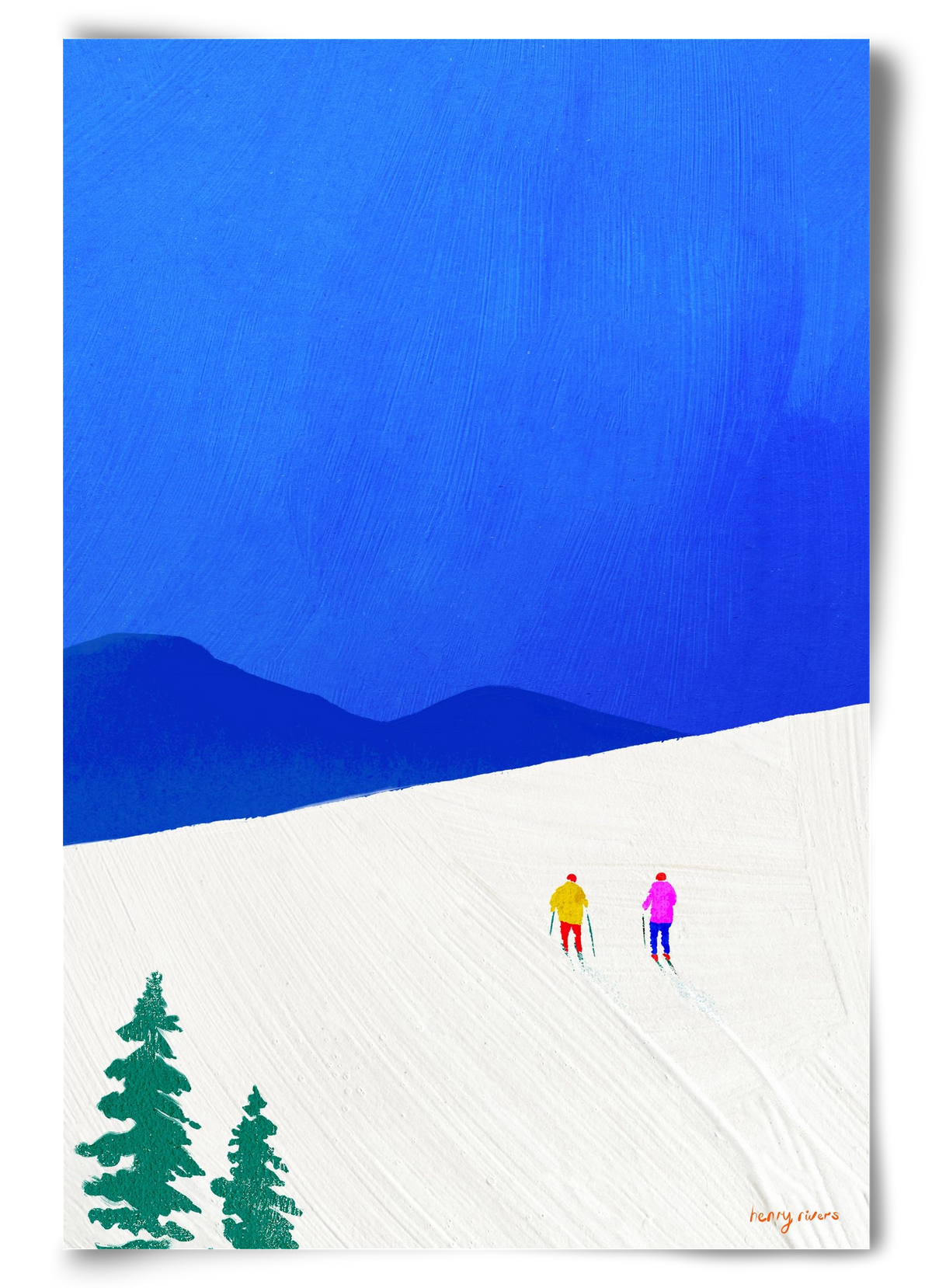 Ski buddies, 60x90 cm, Keret nélkül