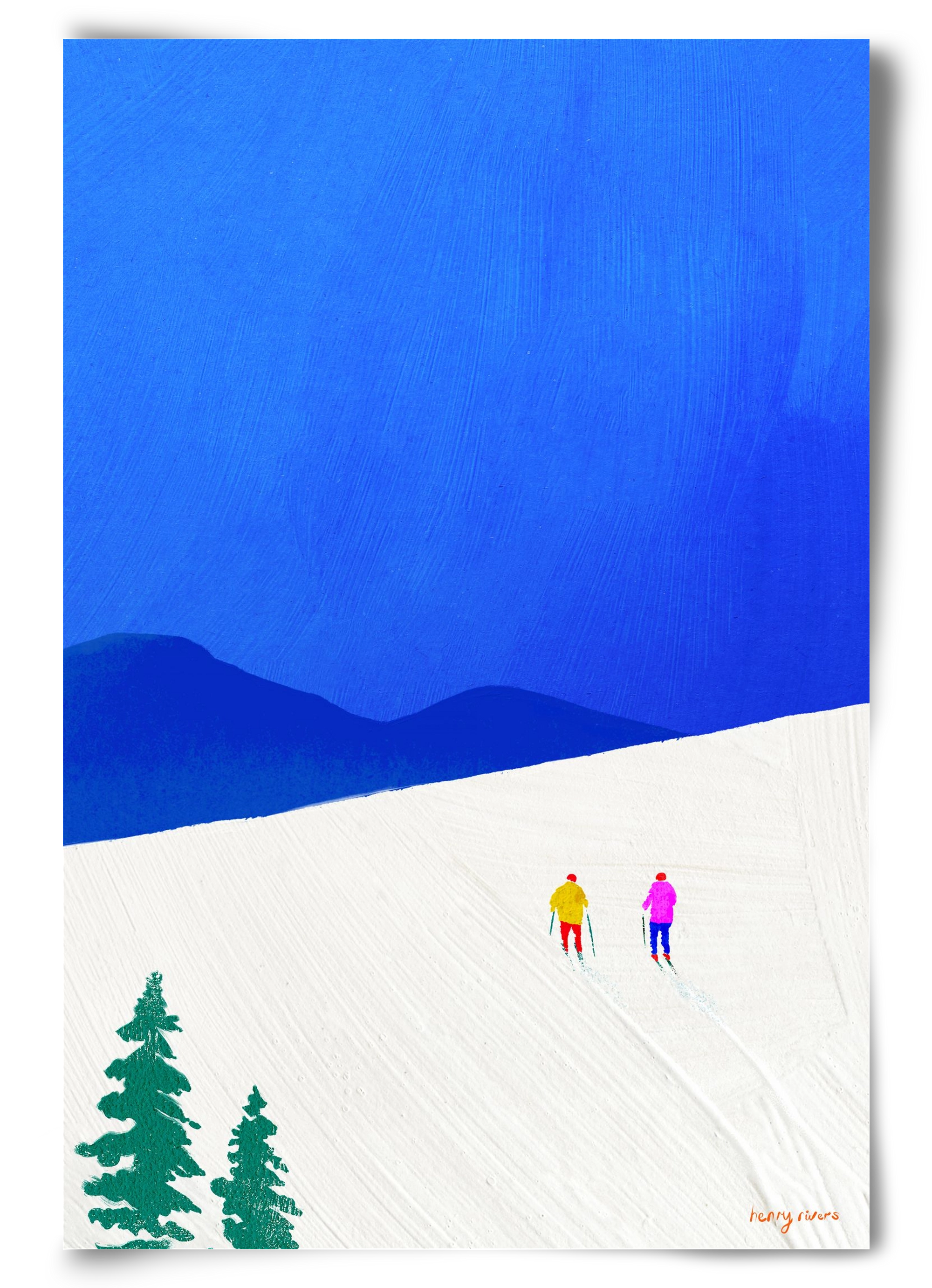 Ski buddies, 60x90 cm, Keret nélkül
