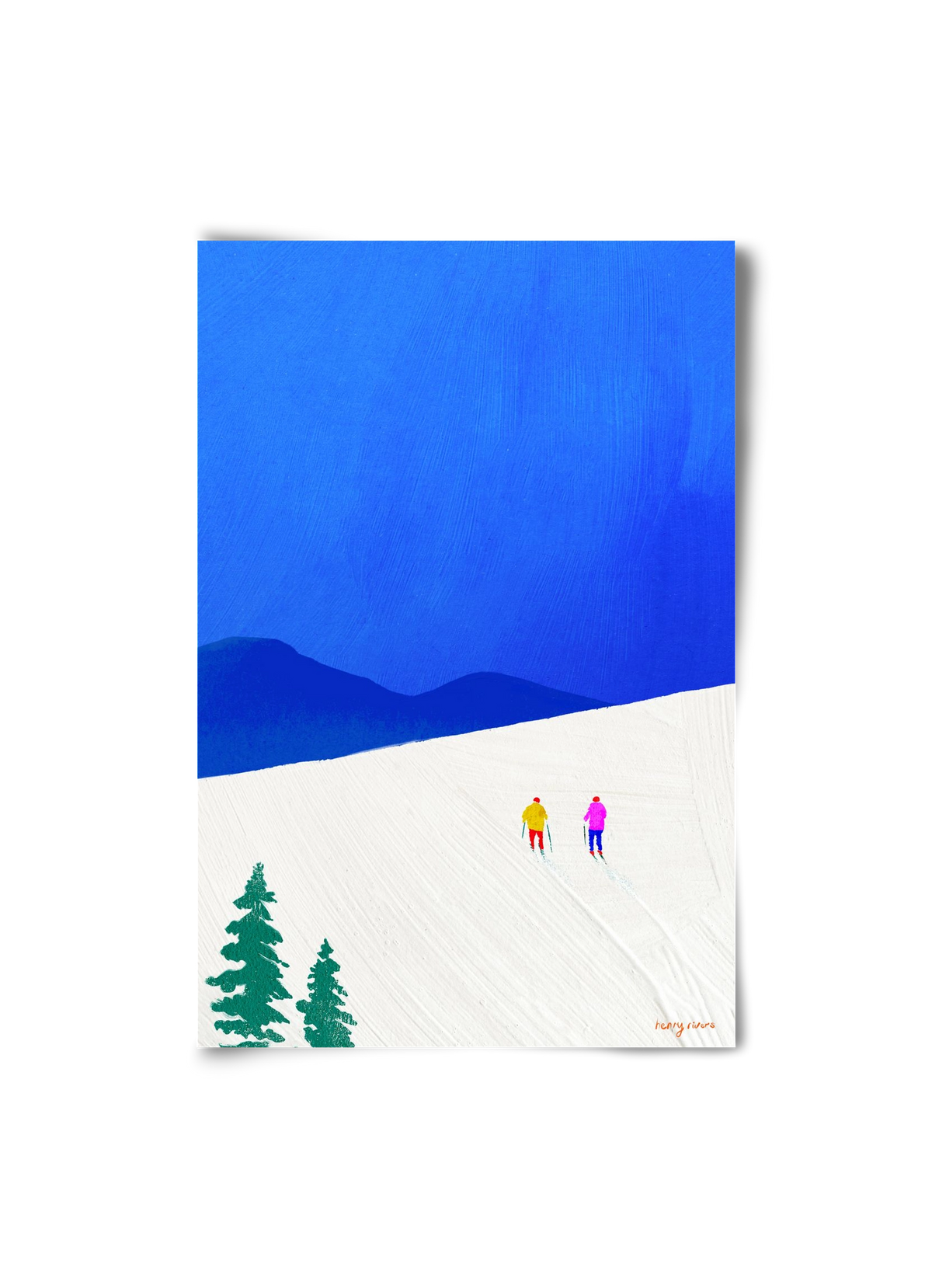 Ski buddies, 20x30 cm, Keret nélkül