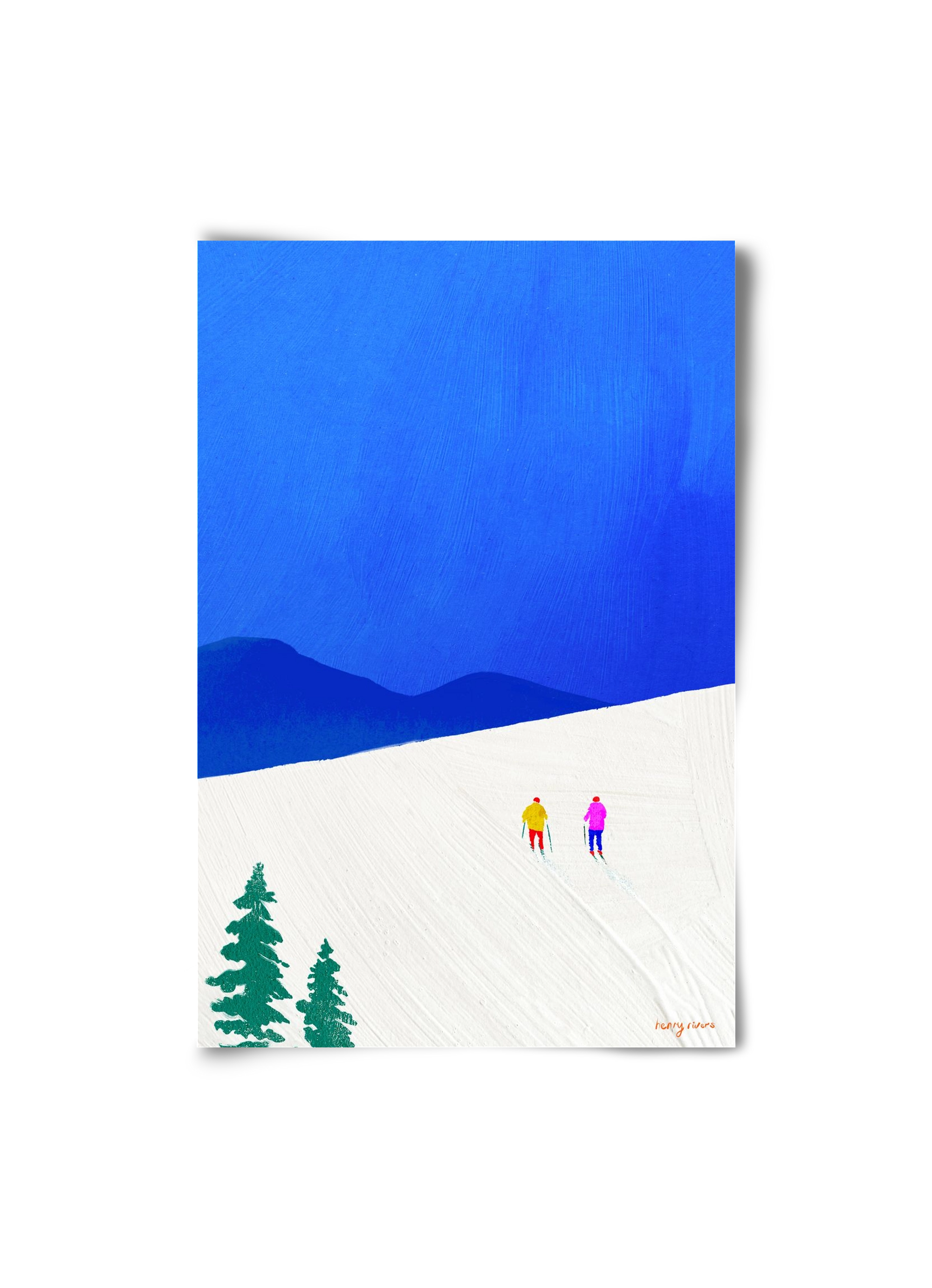 Ski buddies, 20x30 cm, Keret nélkül