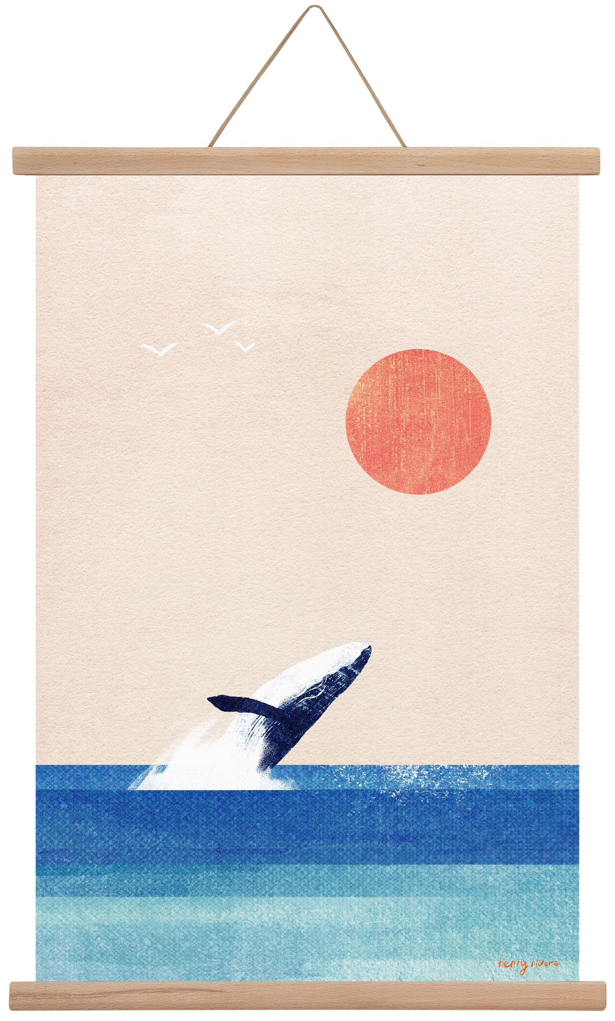 The whale, 40x60 cm (40x60 cm), Tölgy akasztó