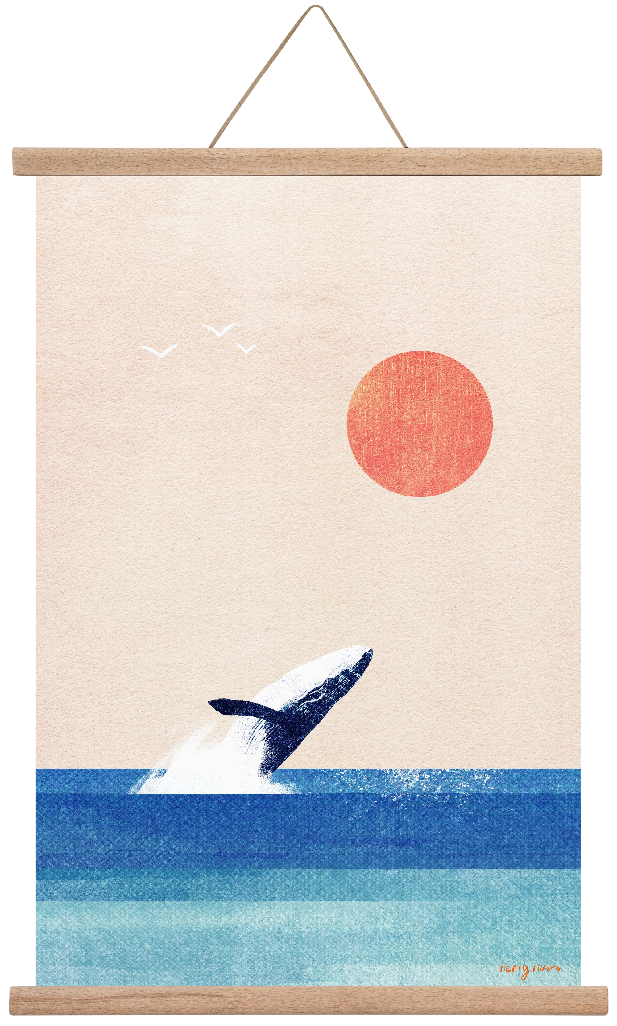 The whale, 40x60 cm (40x60 cm), Tölgy akasztó