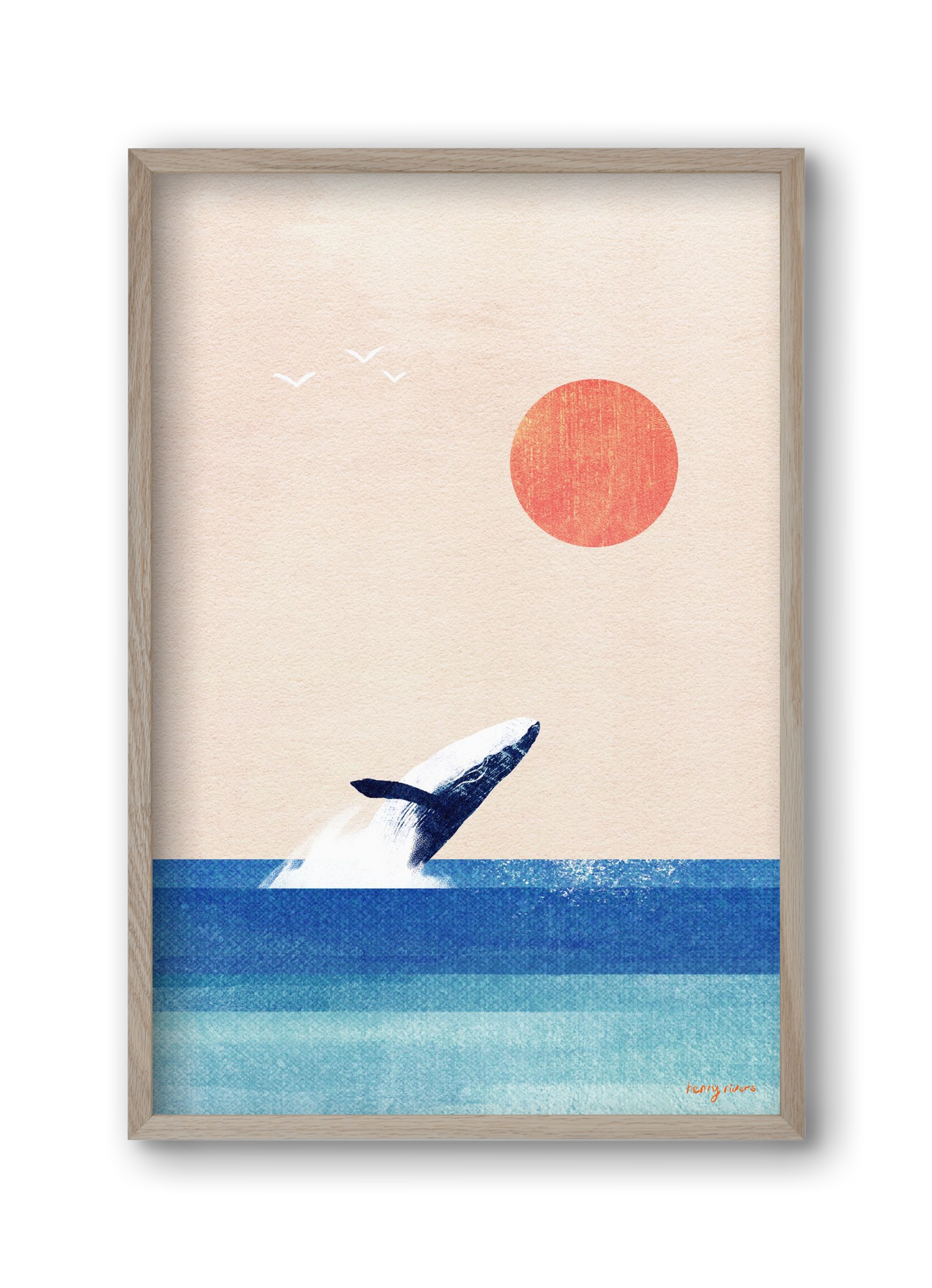 The whale, 30x45 cm (30x45 cm), Tölgy keret