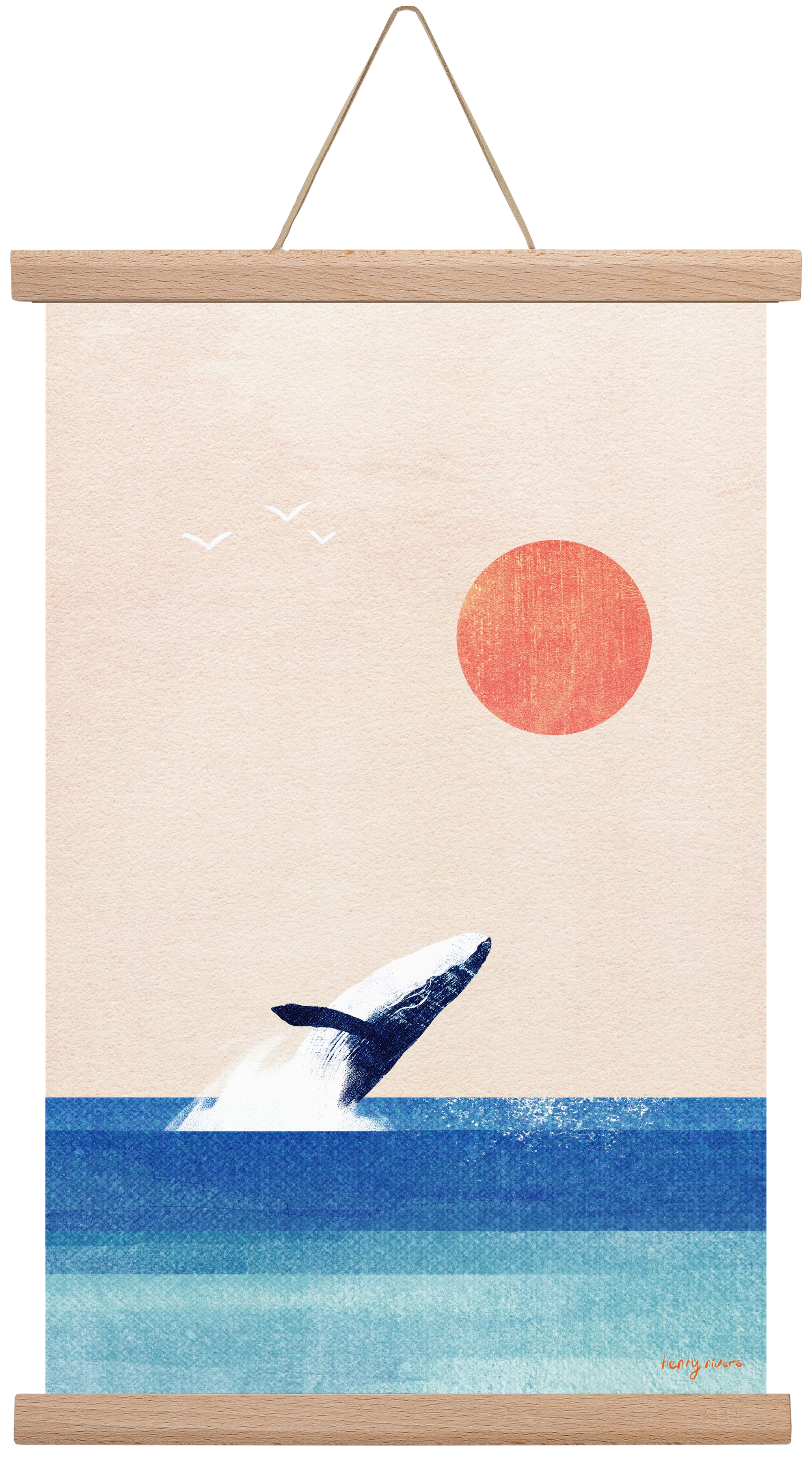 The whale, 30x45 cm (30x45 cm), Tölgy akasztó