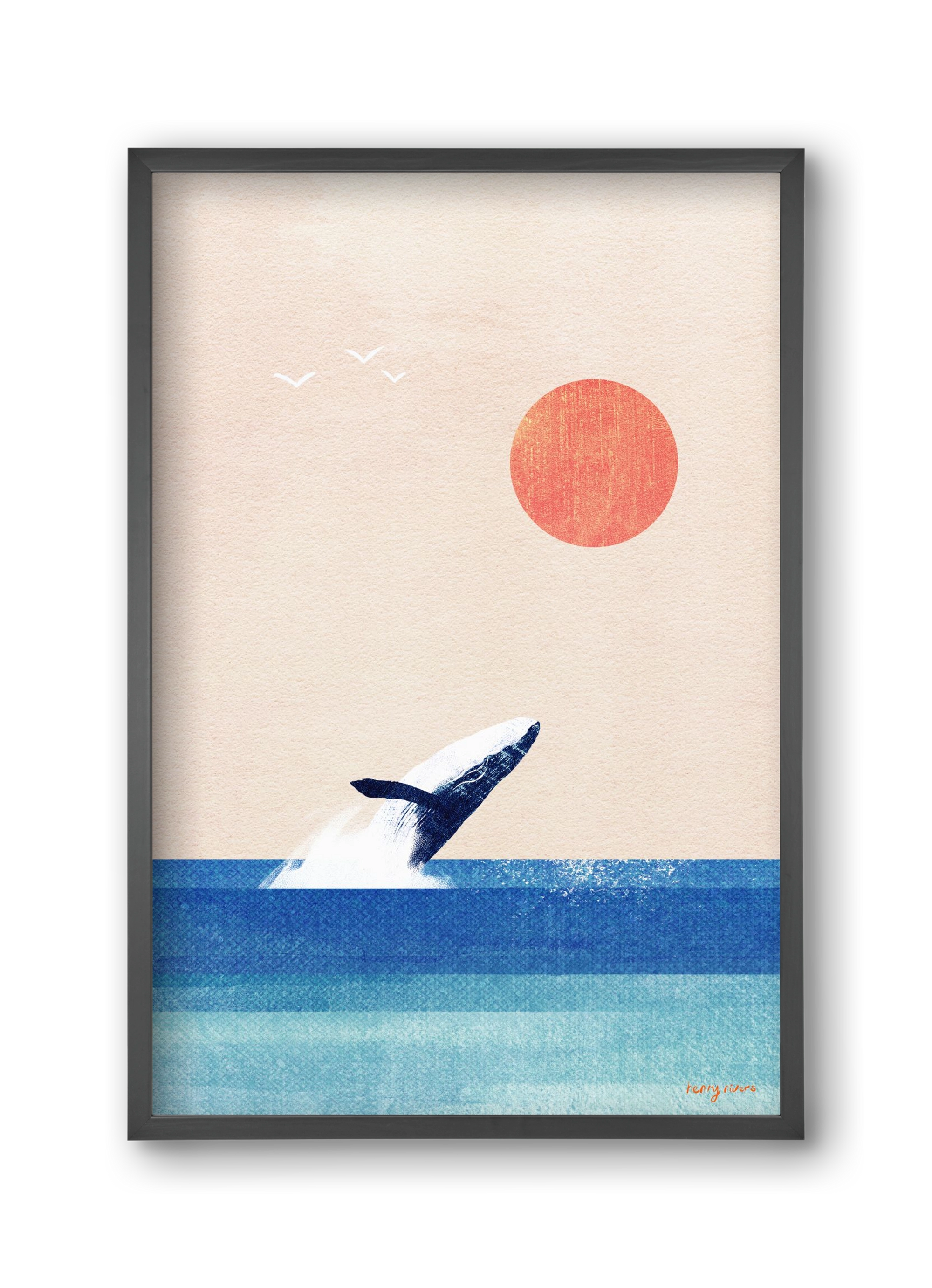 The whale, 30x45 cm (30x45 cm), Fekete keret