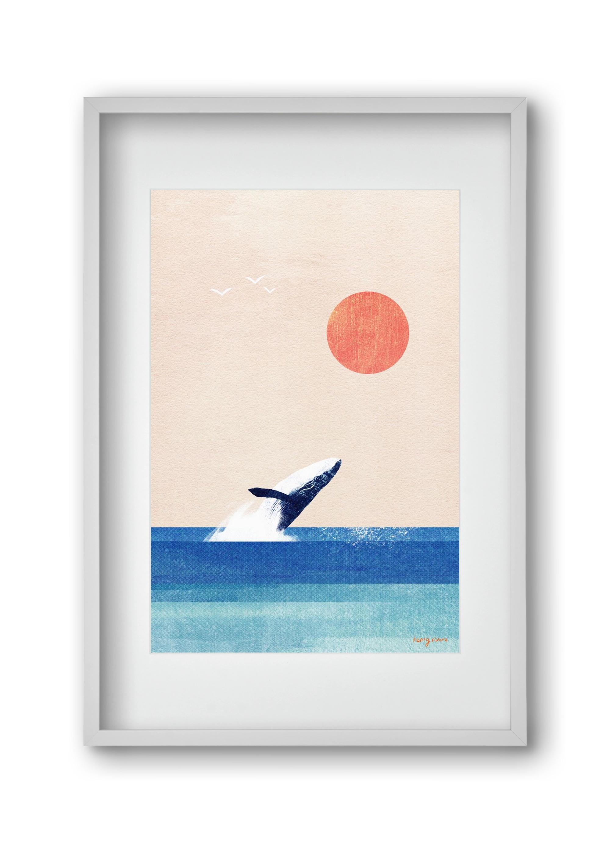 The whale, 30x45 cm (20x30 cm), Fehér keret, paszpartuval
